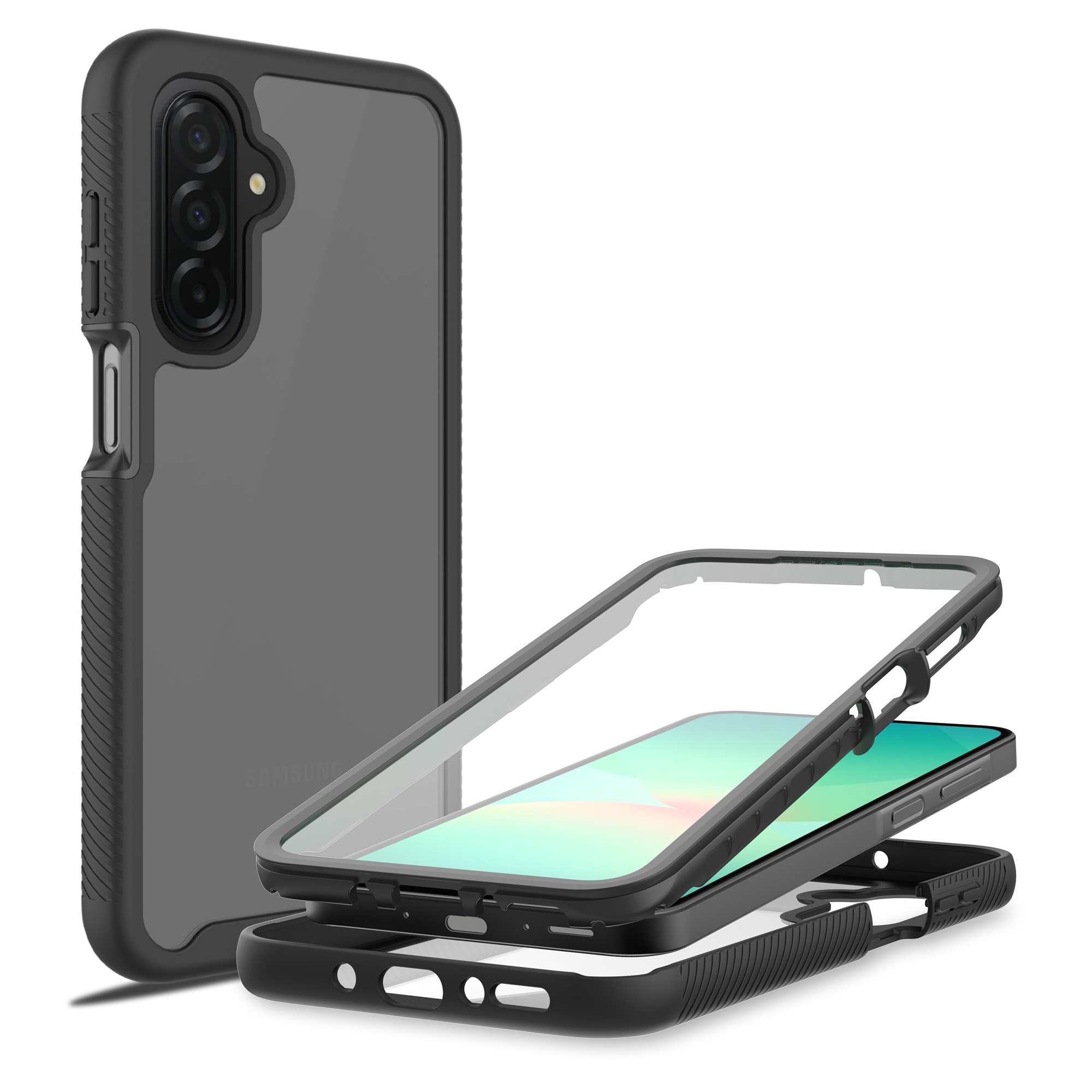 Samsung Galaxy A17 Full Protection Case Schwarz/Durchsichtig