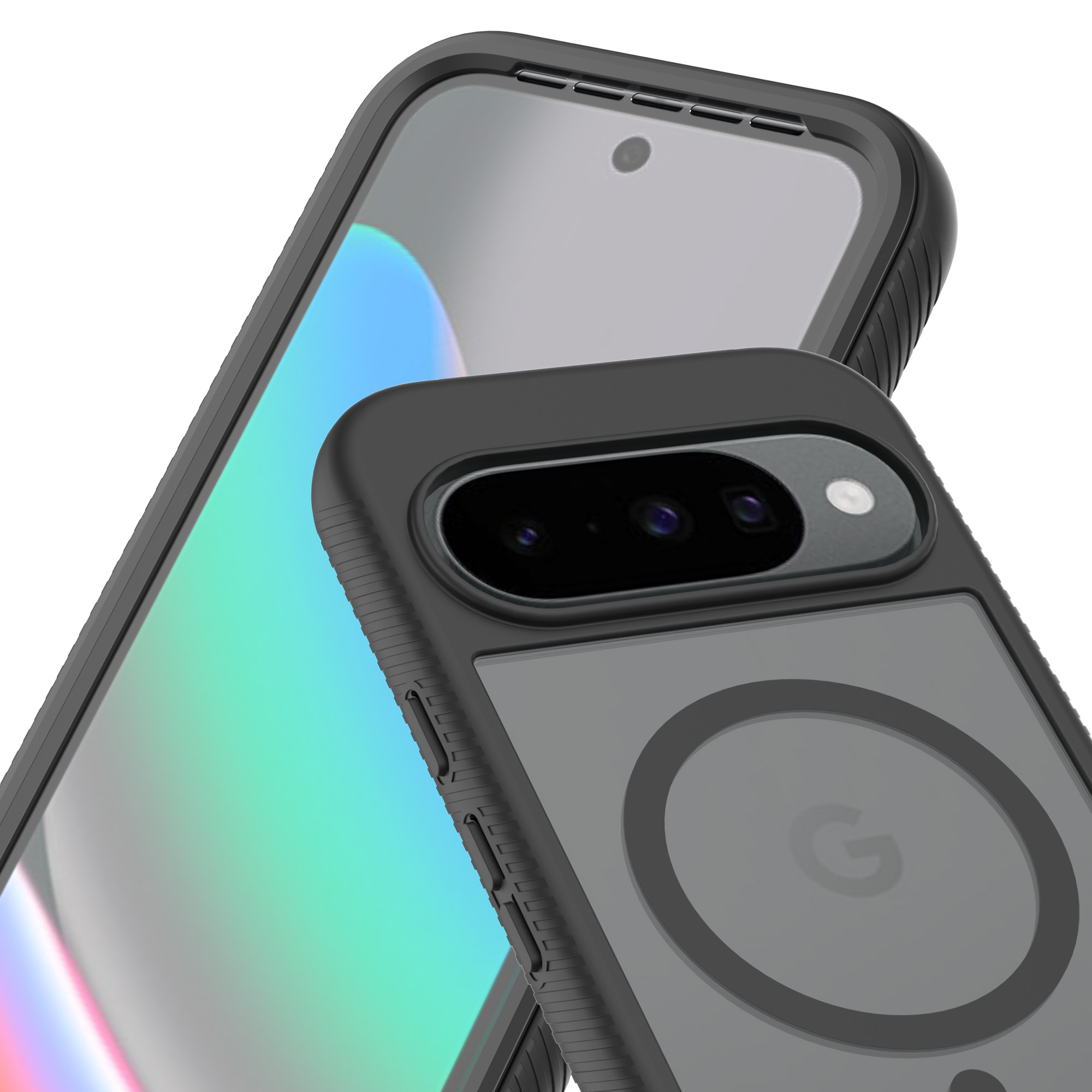 Google Pixel 10 Full Protection Magnetic Case Schwarz/Durchsichtig
