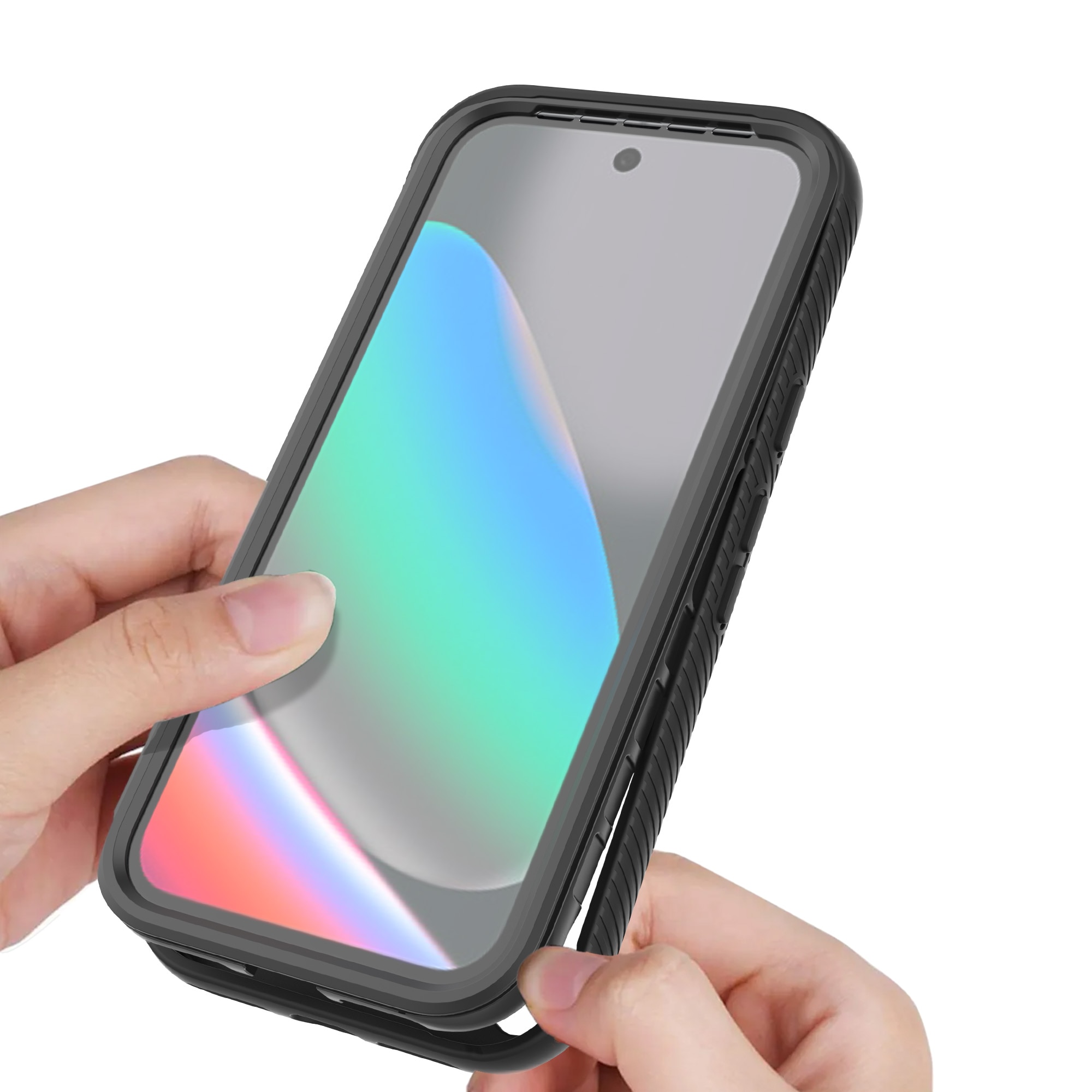 Google Pixel 10 Full Protection Magnetic Case Schwarz/Durchsichtig