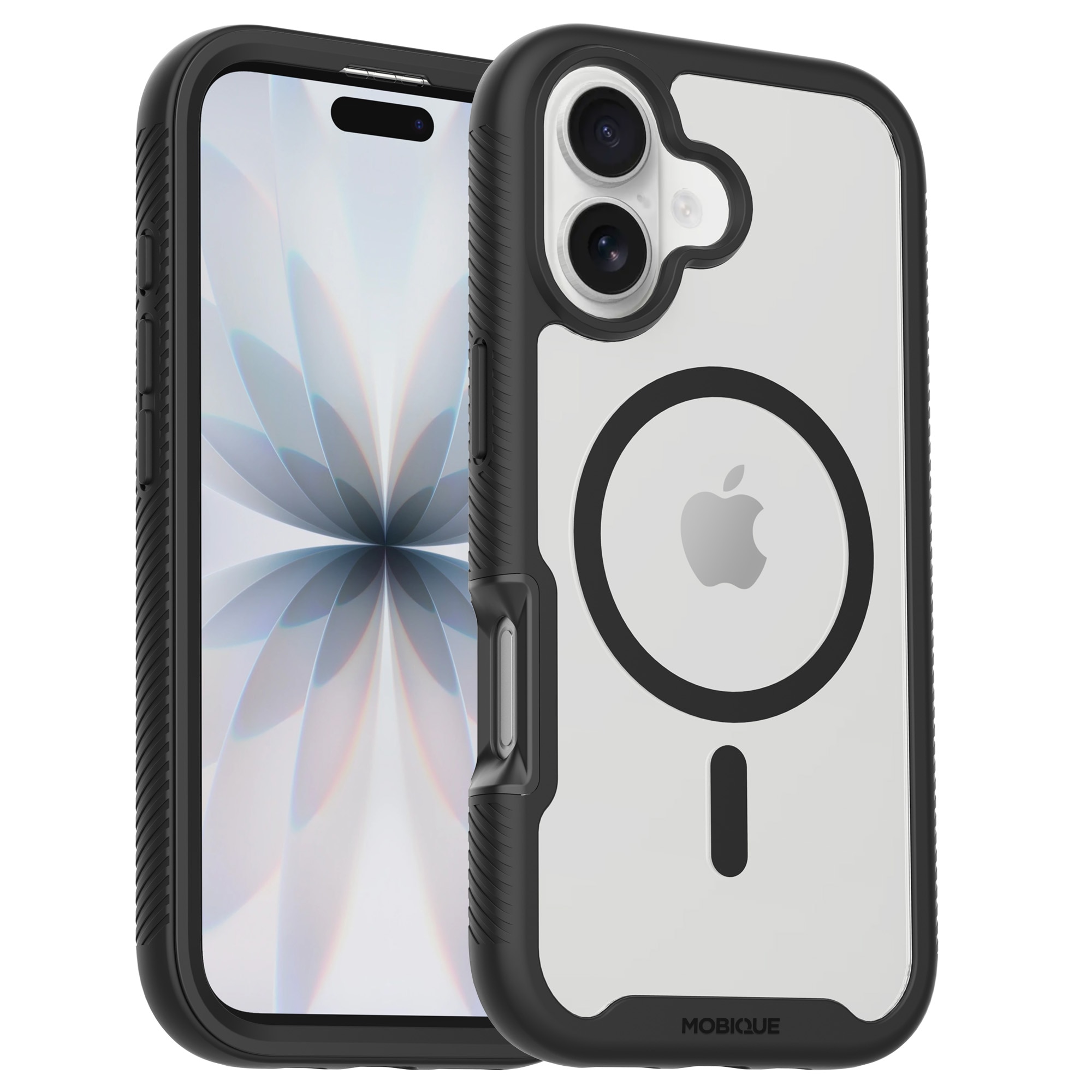 iPhone 17 Full Protection Magnetic Case Schwarz/Durchsichtig