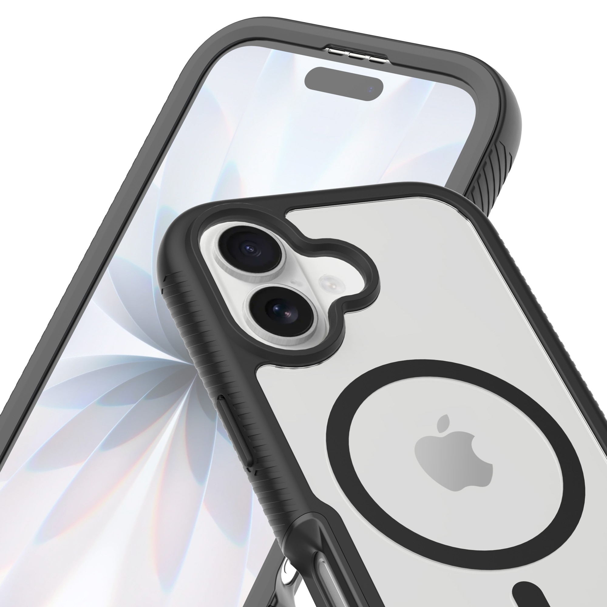 iPhone 17 Full Protection Magnetic Case Schwarz/Durchsichtig