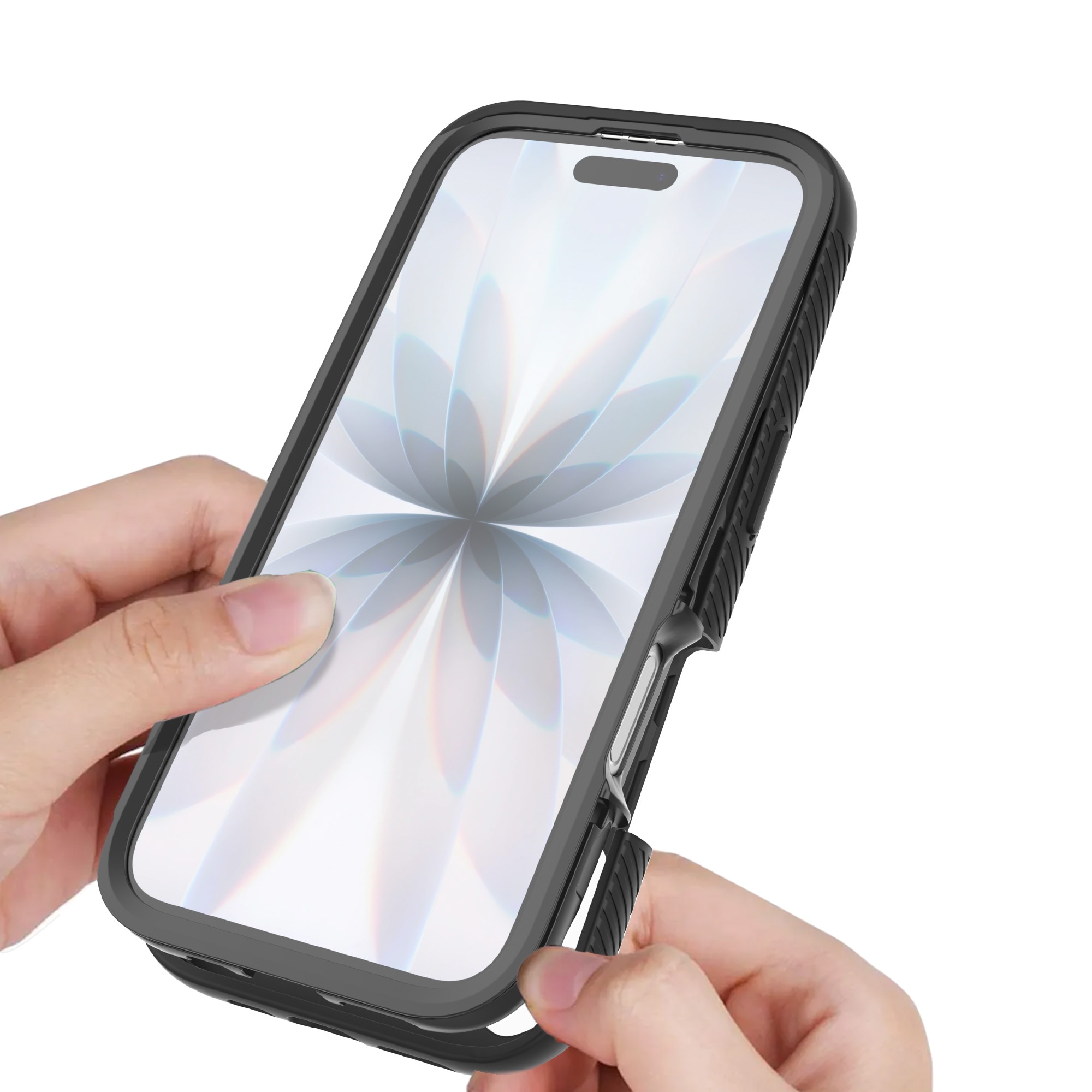 iPhone 17 Full Protection Magnetic Case Schwarz/Durchsichtig