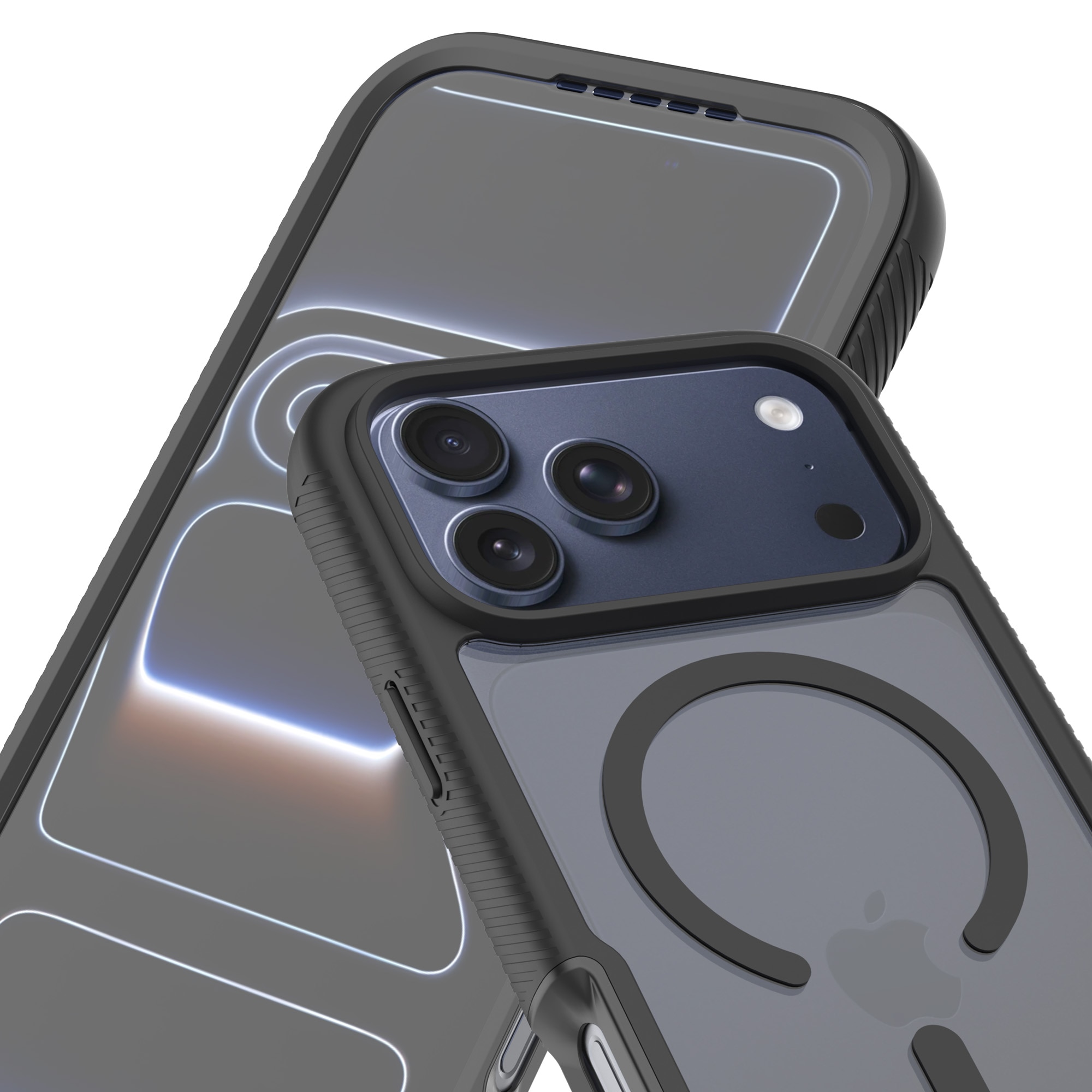 iPhone 17 Pro Full Protection Magnetic Case Schwarz/Durchsichtig