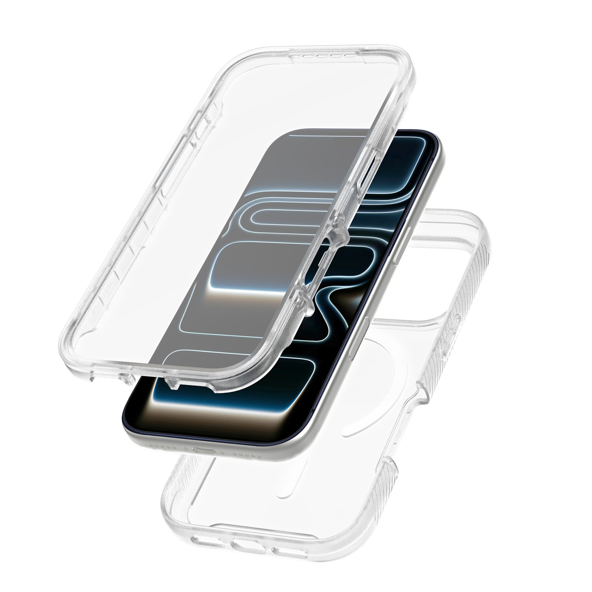 iPhone 17 Pro Full Protection Magnetic Case Transparent