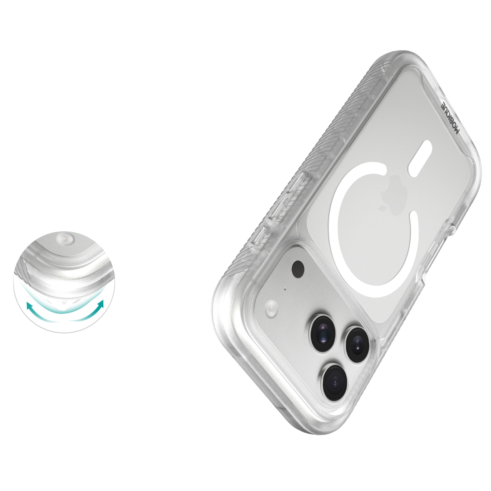 iPhone 17 Pro Full Protection Magnetic Case Transparent