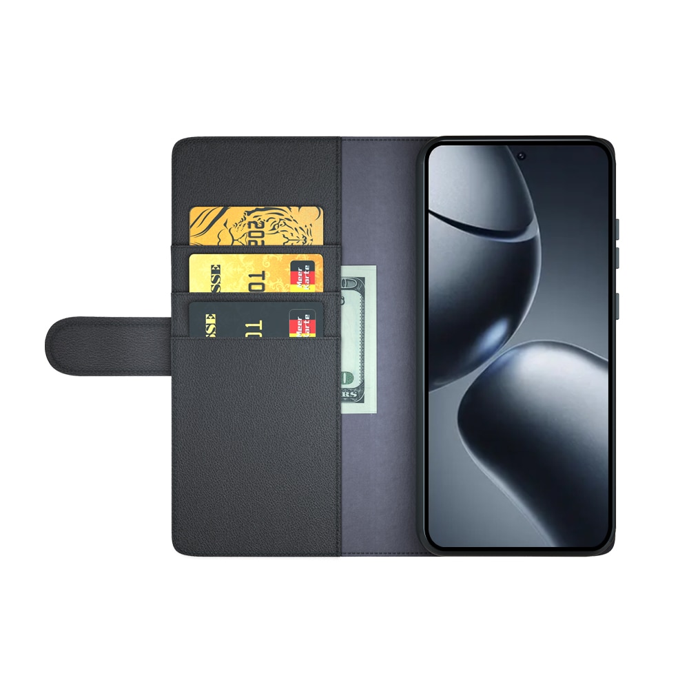 Xiaomi 15T Echtlederhülle Schwarz