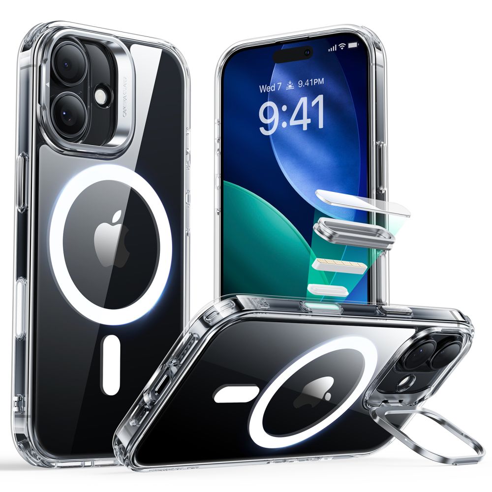 Classic Kickstand HaloLock MagSafe iPhone 17 Transparent