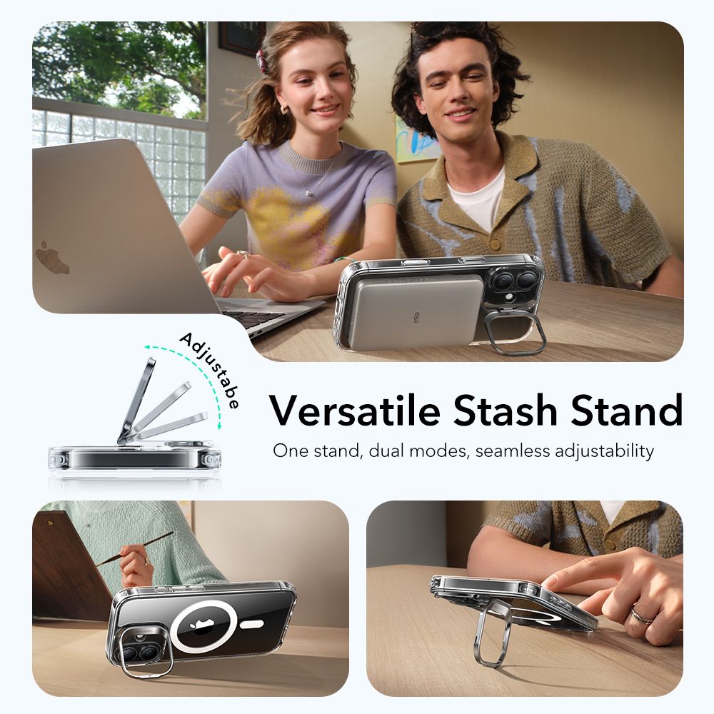 Classic Kickstand HaloLock MagSafe iPhone 17 Transparent