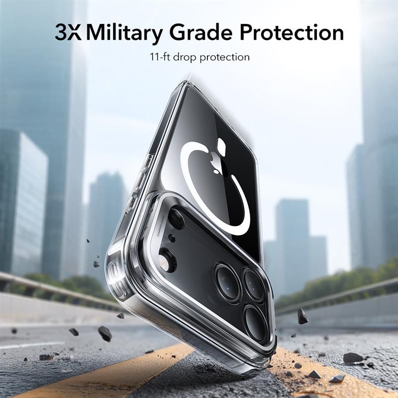 Classic Kickstand HaloLock MagSafe iPhone 17 Pro Max Transparent