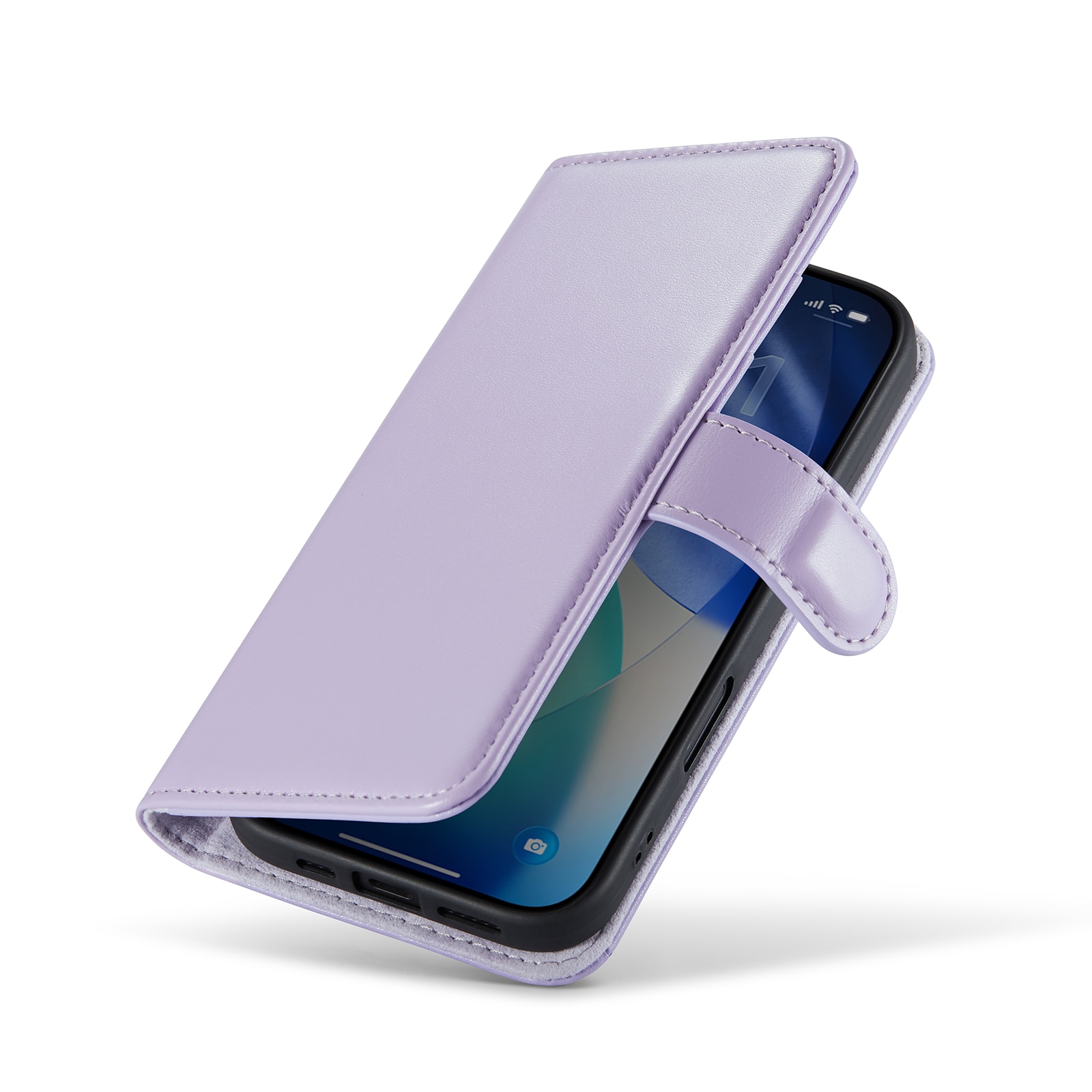 iPhone 17 Echtlederhülle Lila