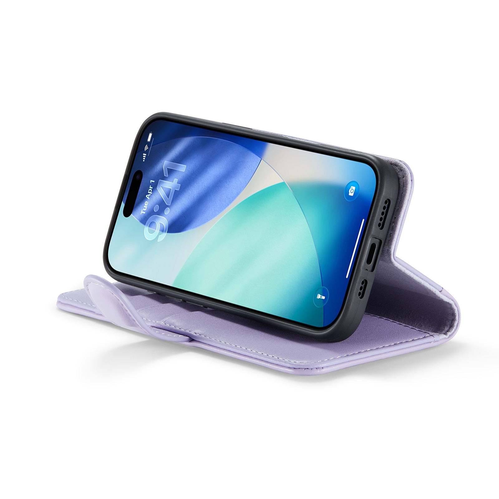 iPhone 17 Echtlederhülle Lila
