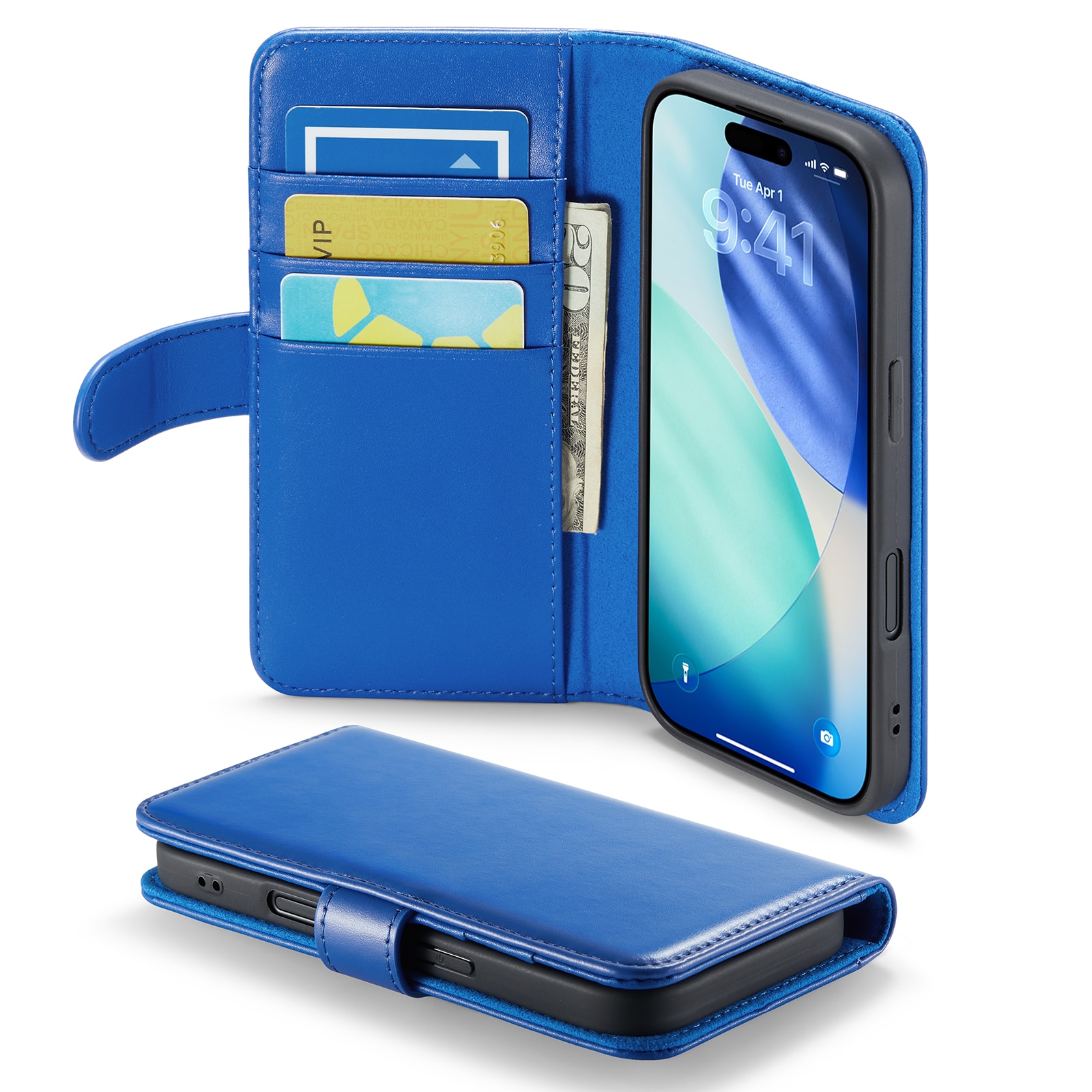 iPhone 17 Echtlederhülle Blau