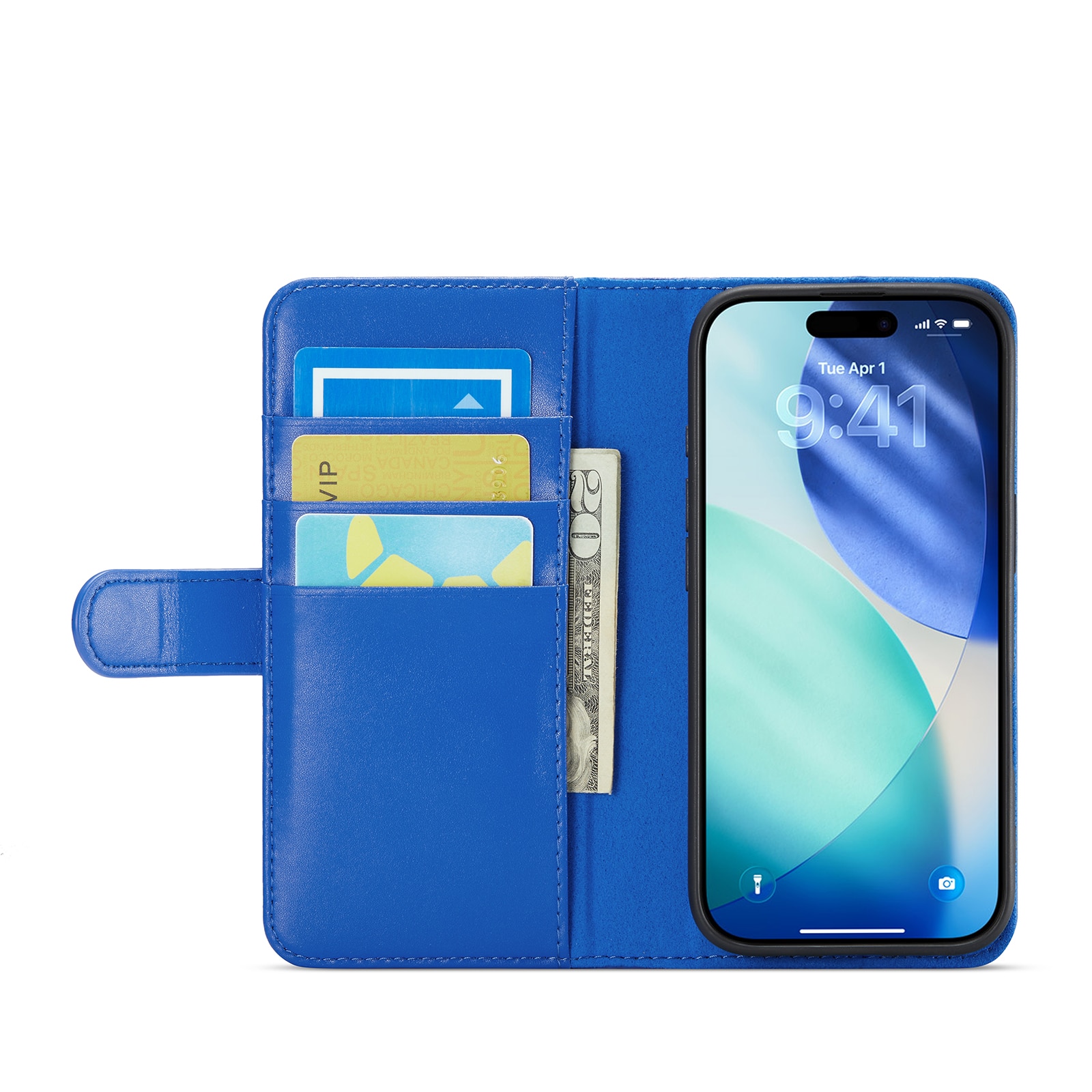 iPhone 17 Echtlederhülle Blau