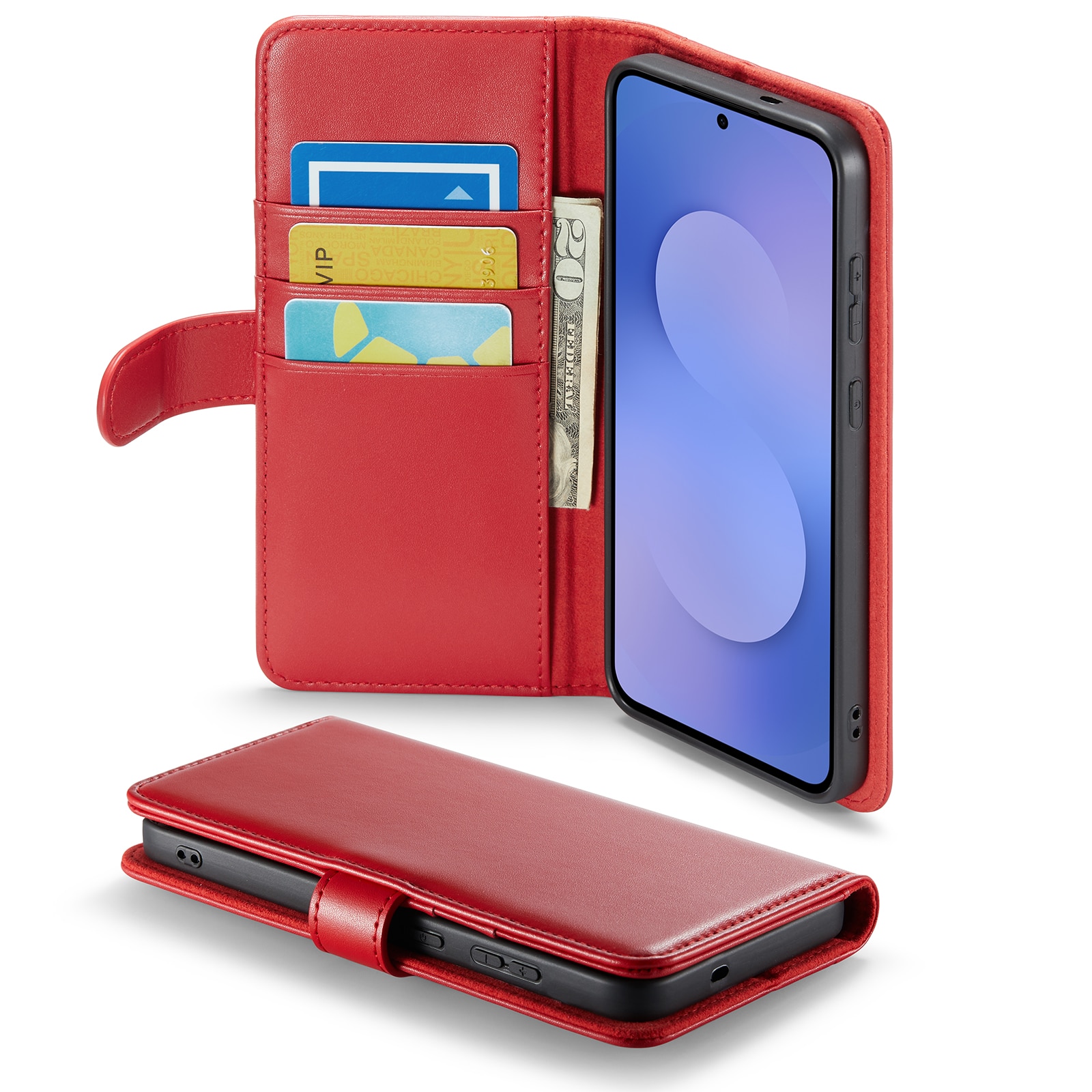 Samsung Galaxy S25 FE Echtlederhülle Rot
