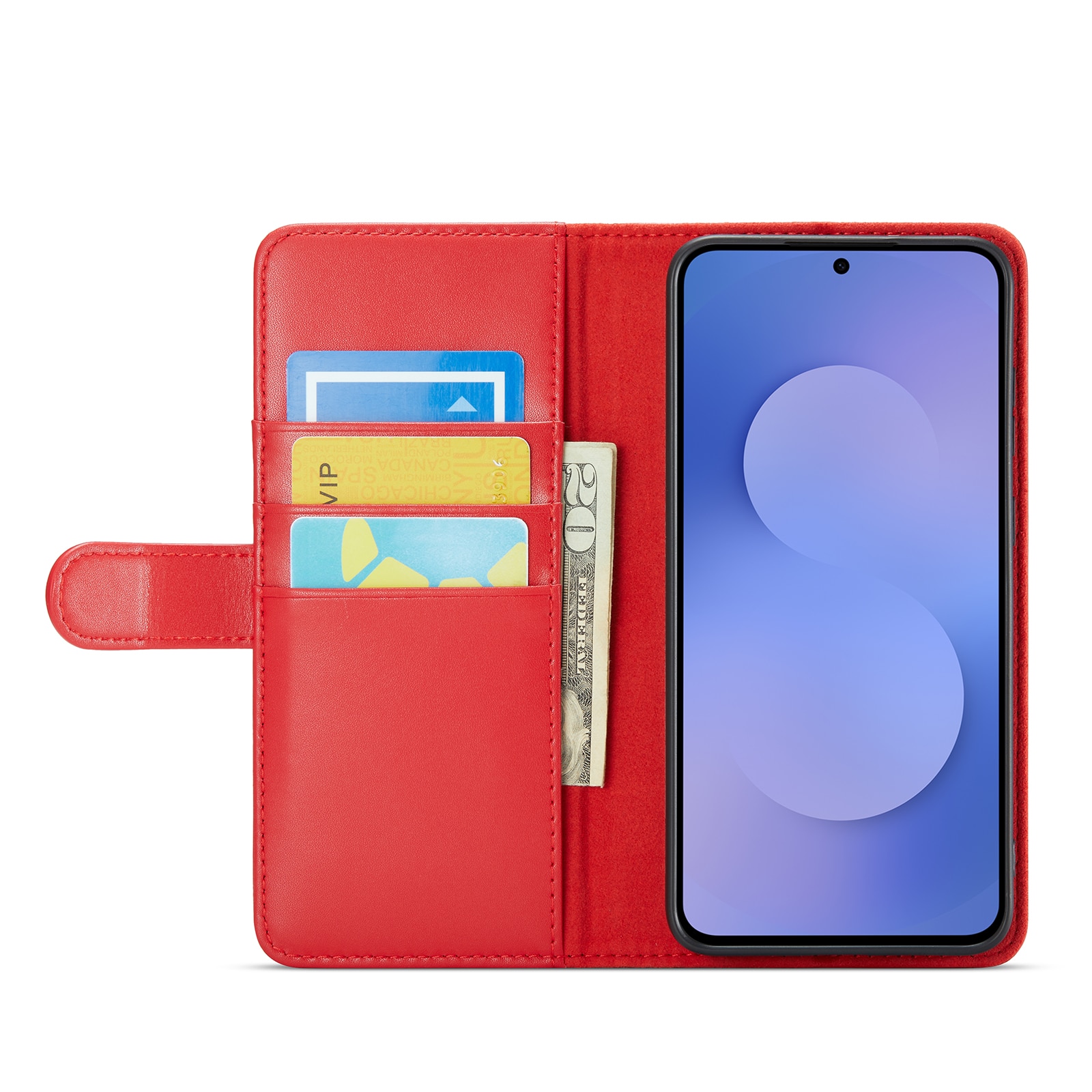 Samsung Galaxy S25 FE Echtlederhülle Rot