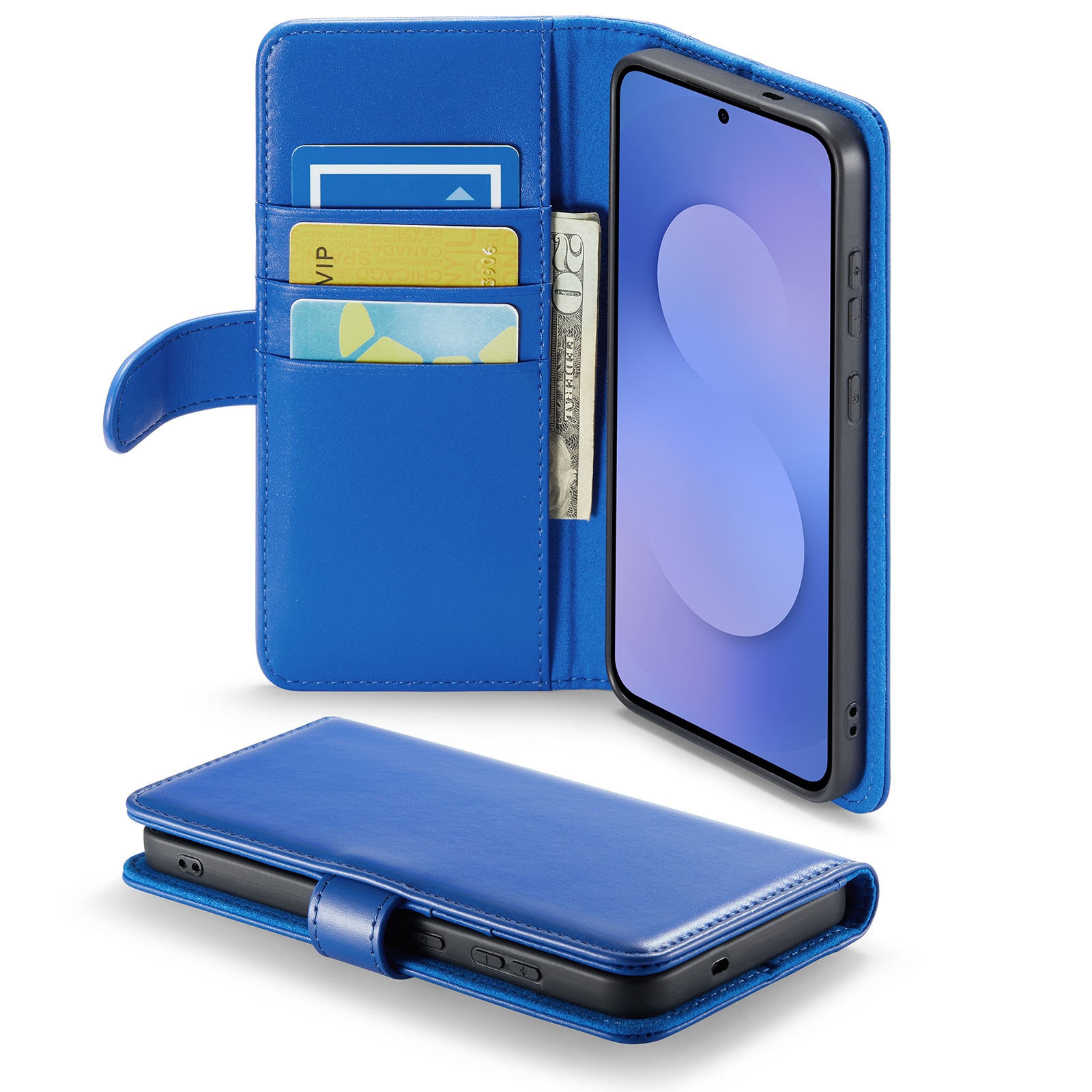 Samsung Galaxy S25 FE Echtlederhülle Blau