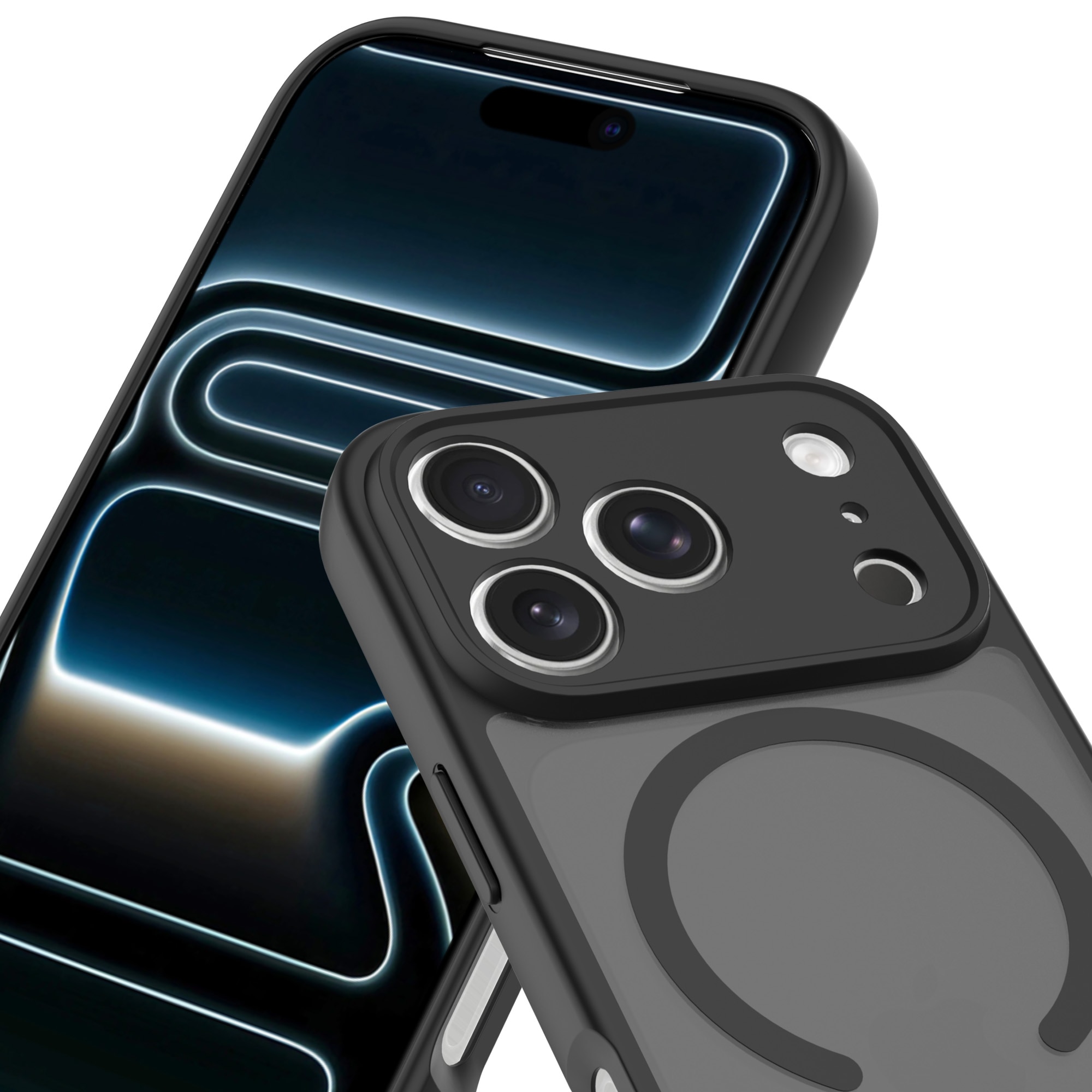 Magnetic Hybrid Hülle iPhone 17 Pro Max Frosted Black