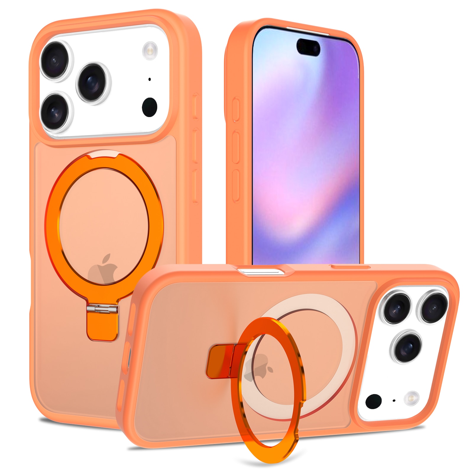 iPhone 17 Pro Max Hybrid-Hülle Magnetic Ring Orange
