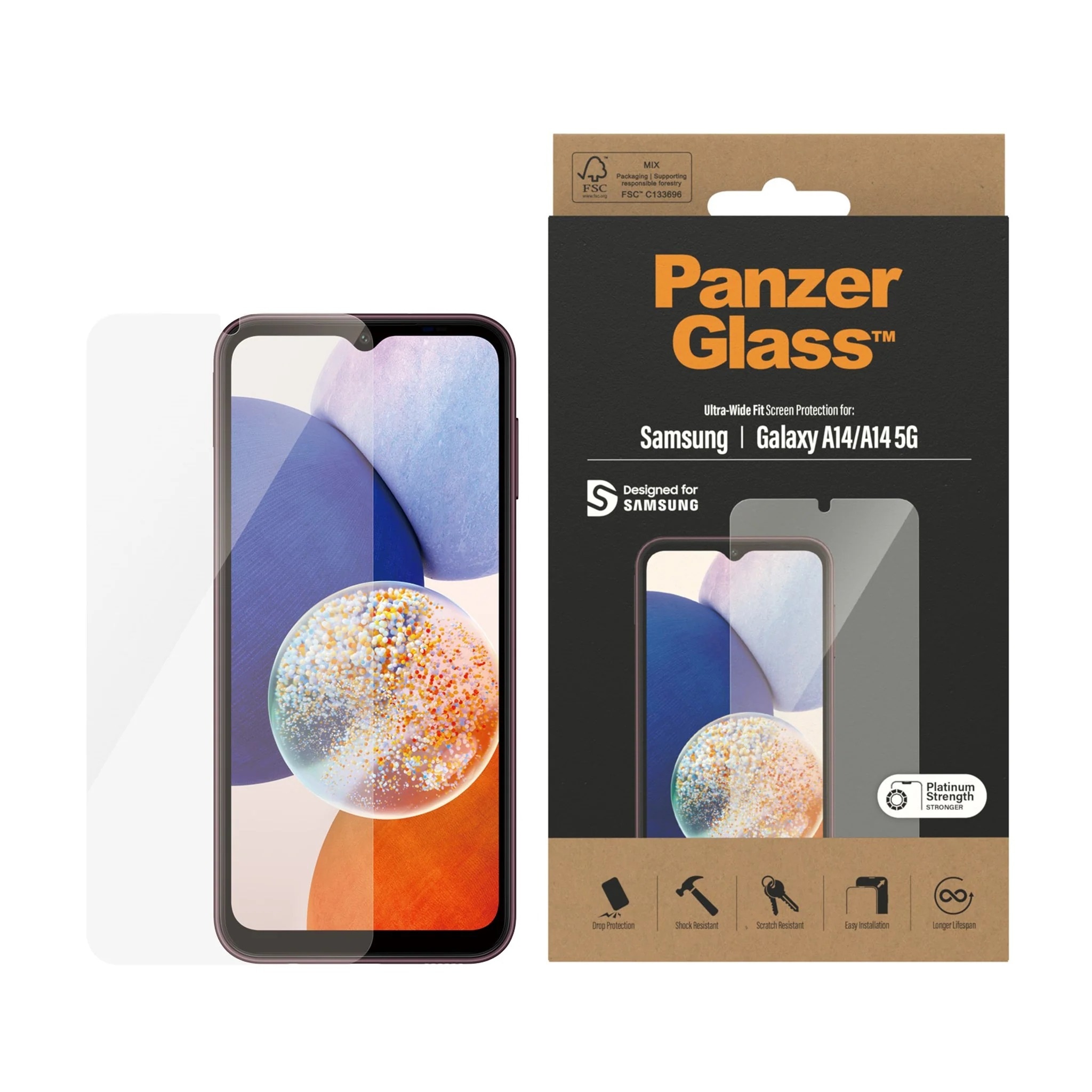 Samsung Galaxy A14 Displayschutz/Screen Protector Ultra Wide Fit