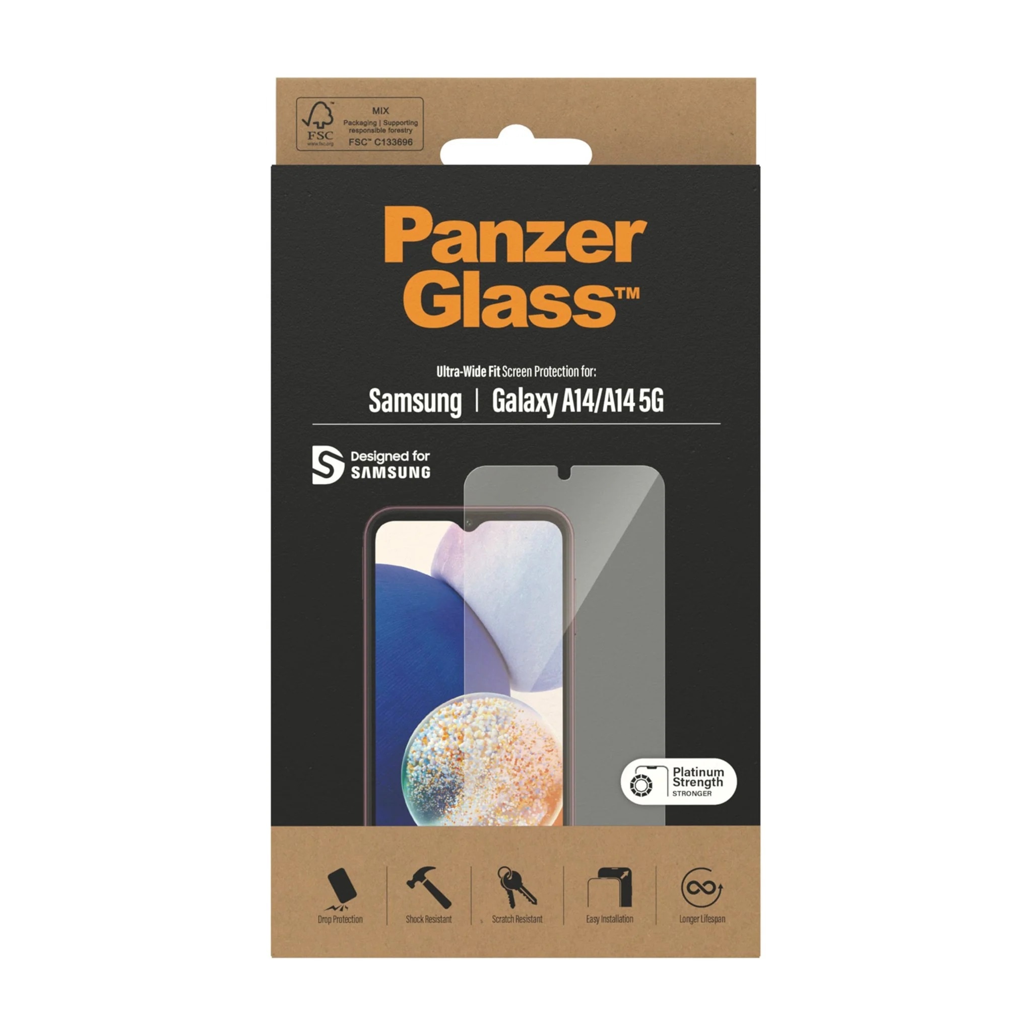 Samsung Galaxy A14 Displayschutz/Screen Protector Ultra Wide Fit