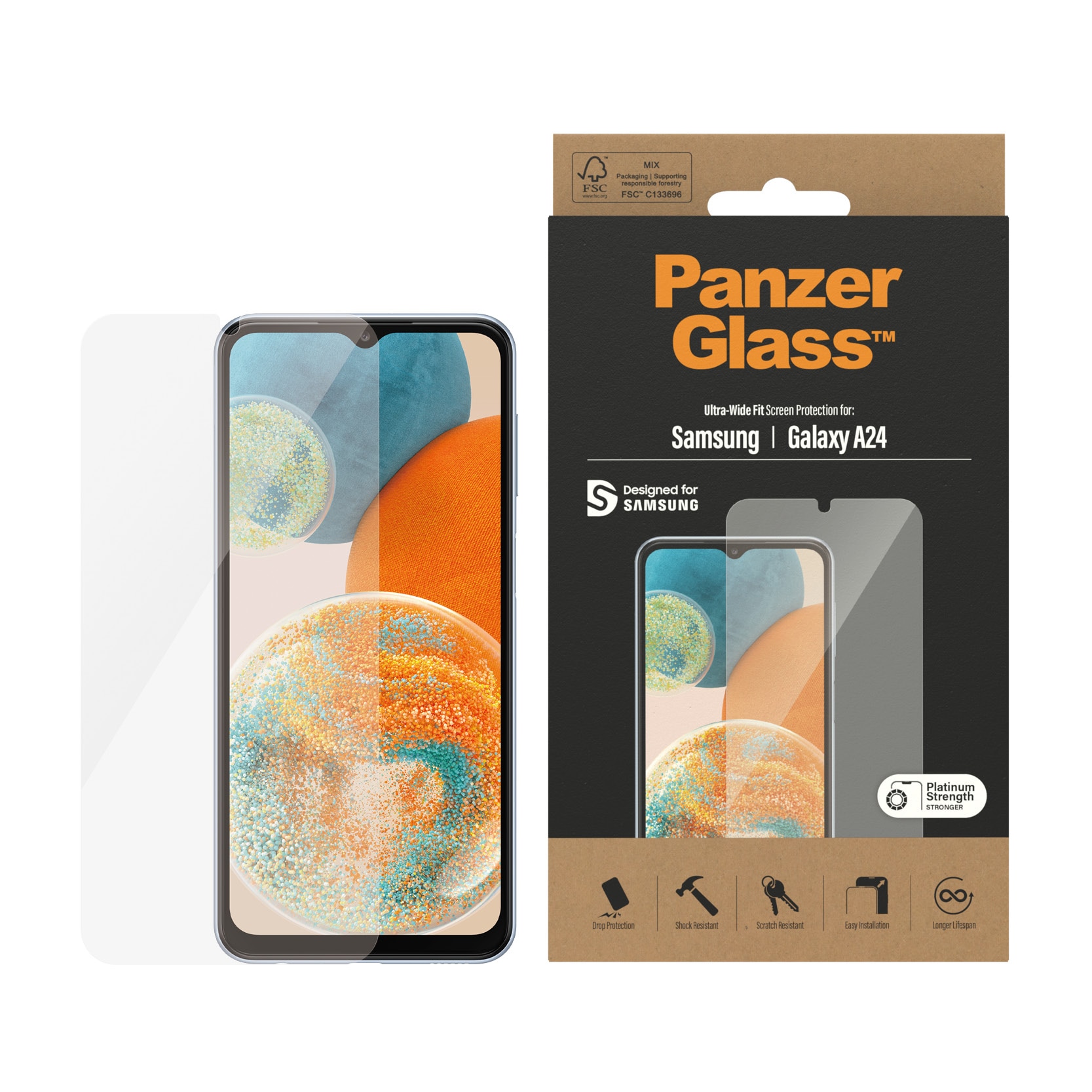 Samsung Galaxy A24 Displayschutz/Screen Protector Ultra Wide Fit