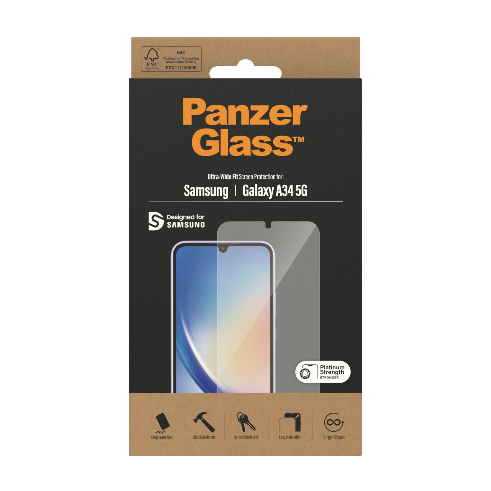 Samsung Galaxy A34 Displayschutz Ultra Wide Fit