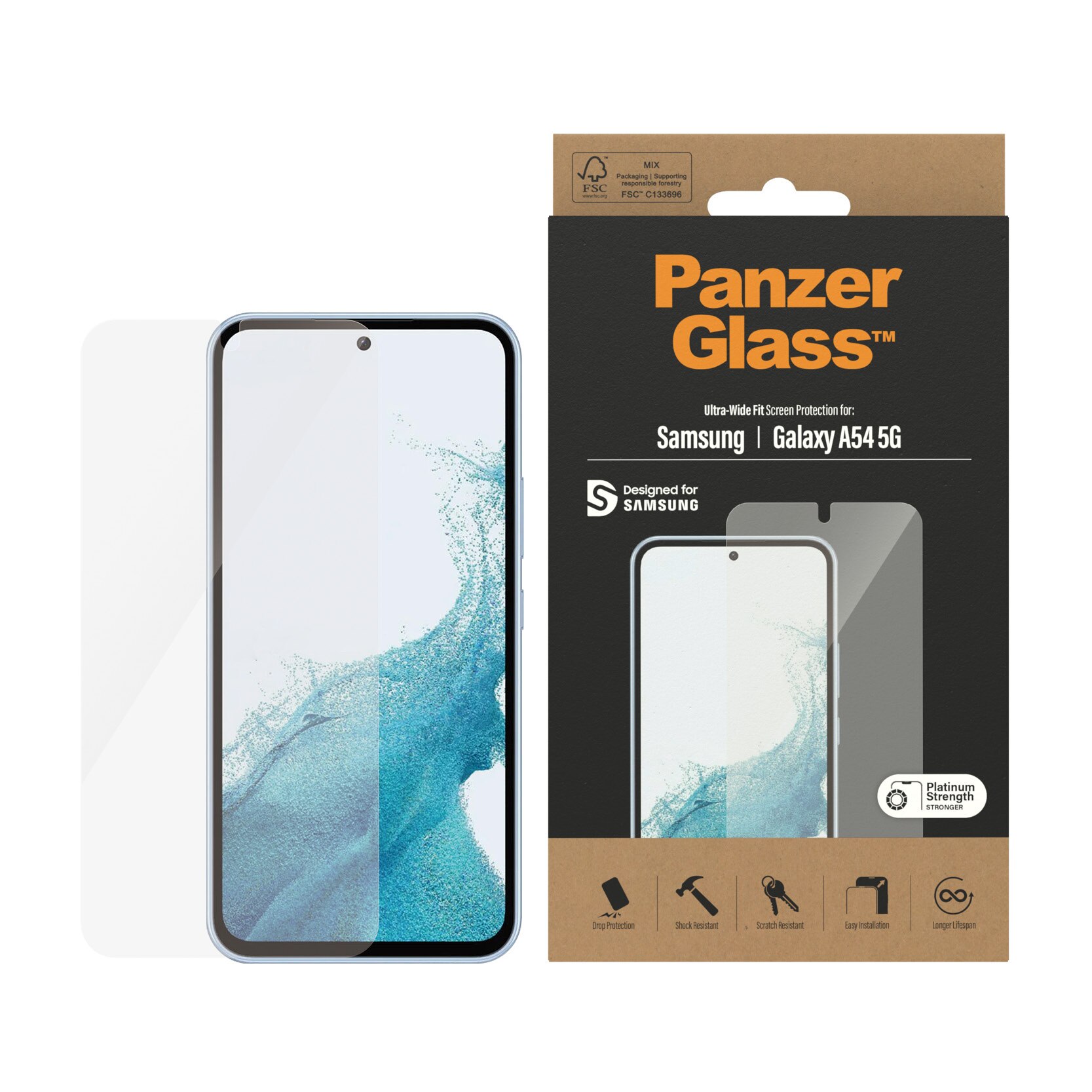 Samsung Galaxy A54 Displayschutz/Screen Protector Ultra Wide Fit