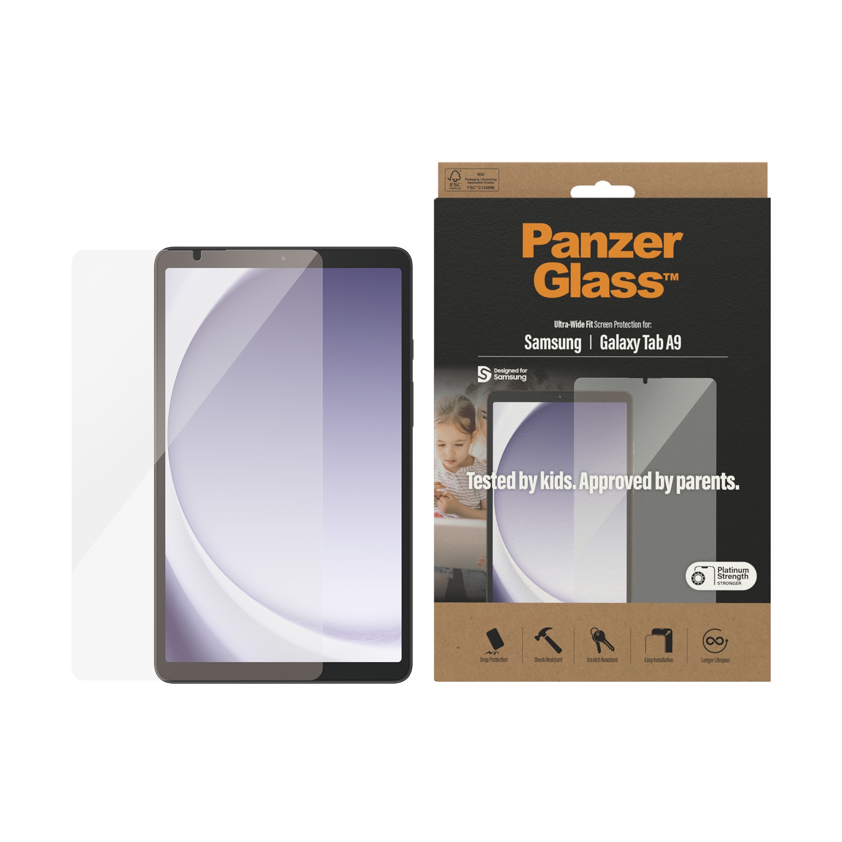 Samsung Galaxy Tab A9 Displayschutz/Screen Protector Ultra Wide Fit