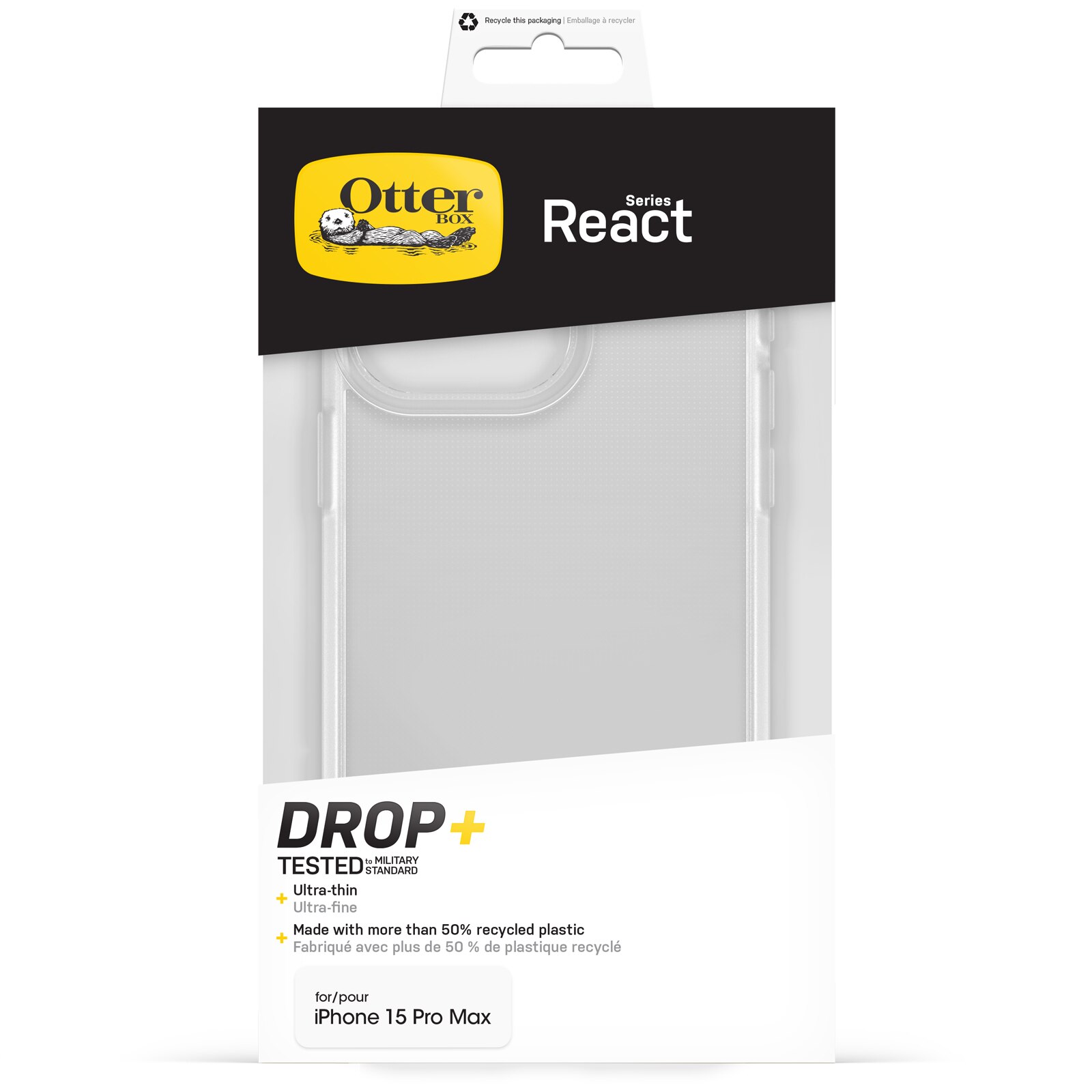 React Hülle iPhone 15 Pro Max Transparent
