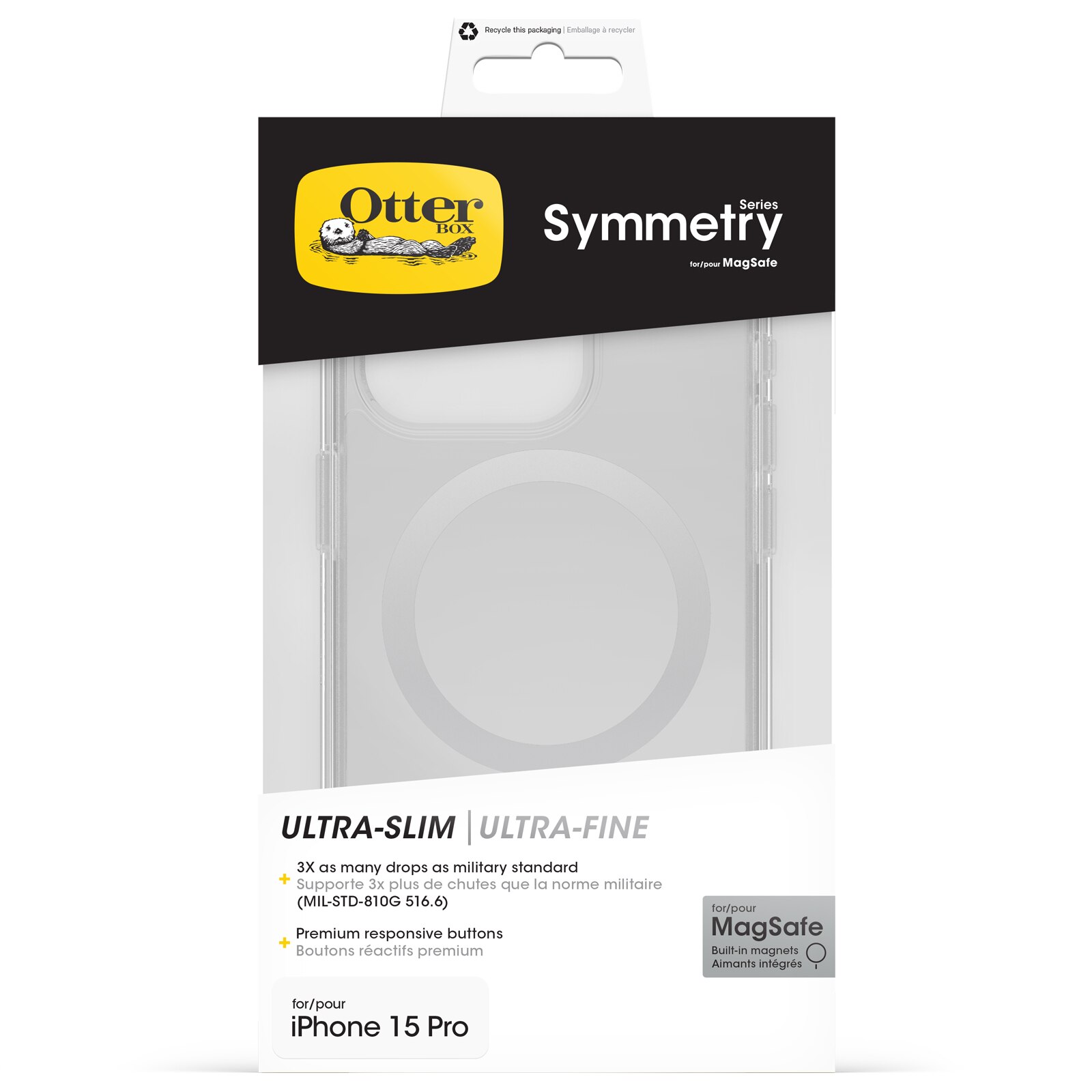 Symmetry Plus MagSafe Hülle iPhone 15 Pro Transparent