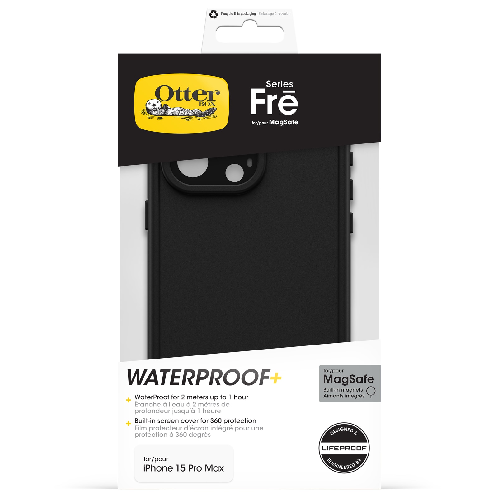 Otterbox FRE MagSafe Hülle iPhone 15 Pro Max Black