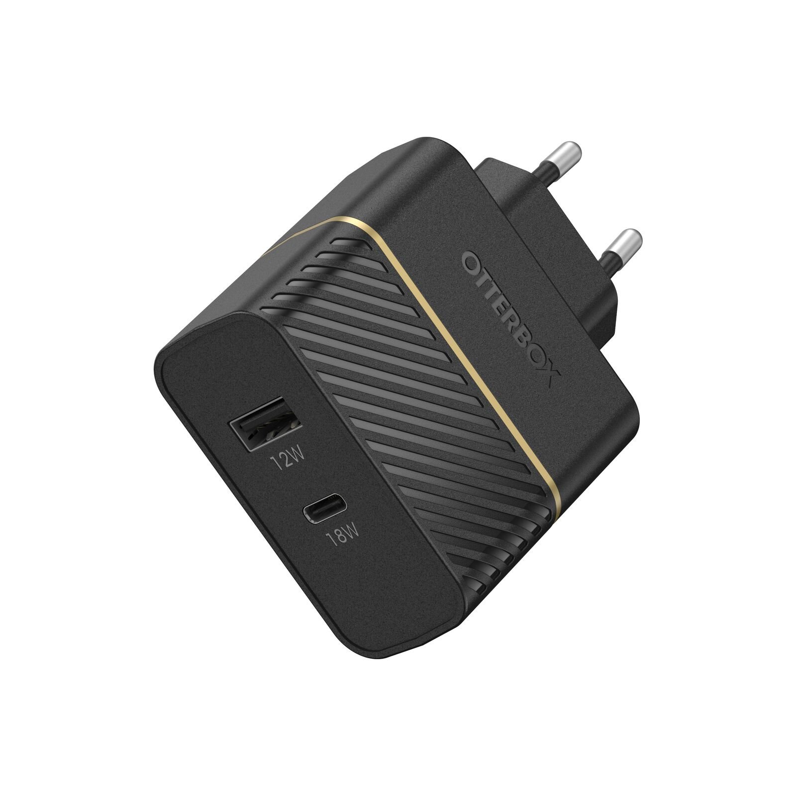 Wand-Ladegerät 30W USB-C PD+USB-A Black Shimmer