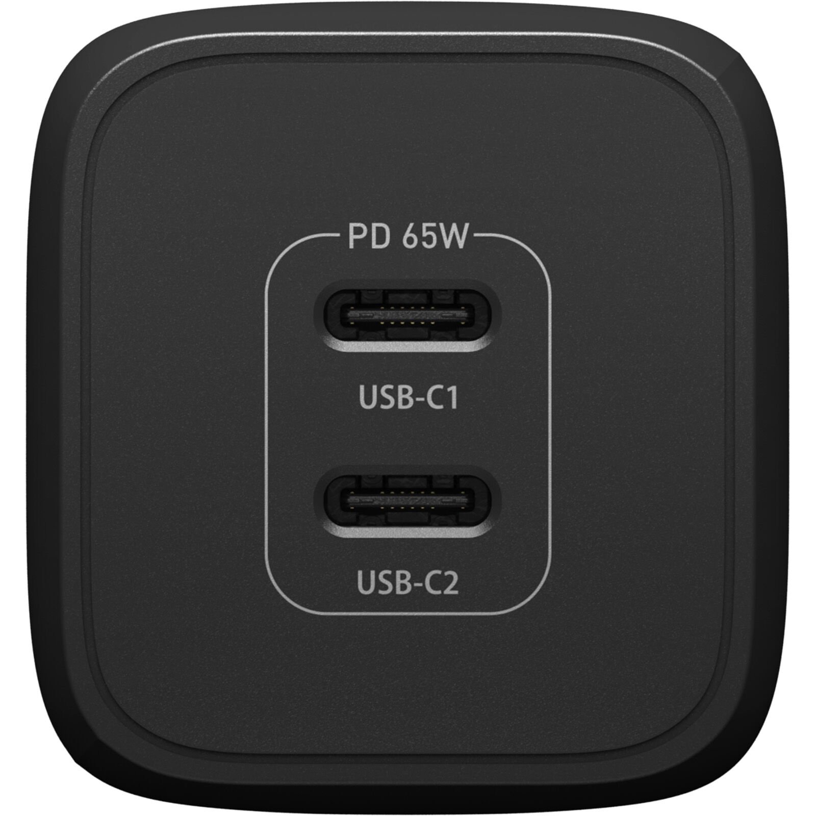 Wandgeräte USB-C Dual Port 65W Black