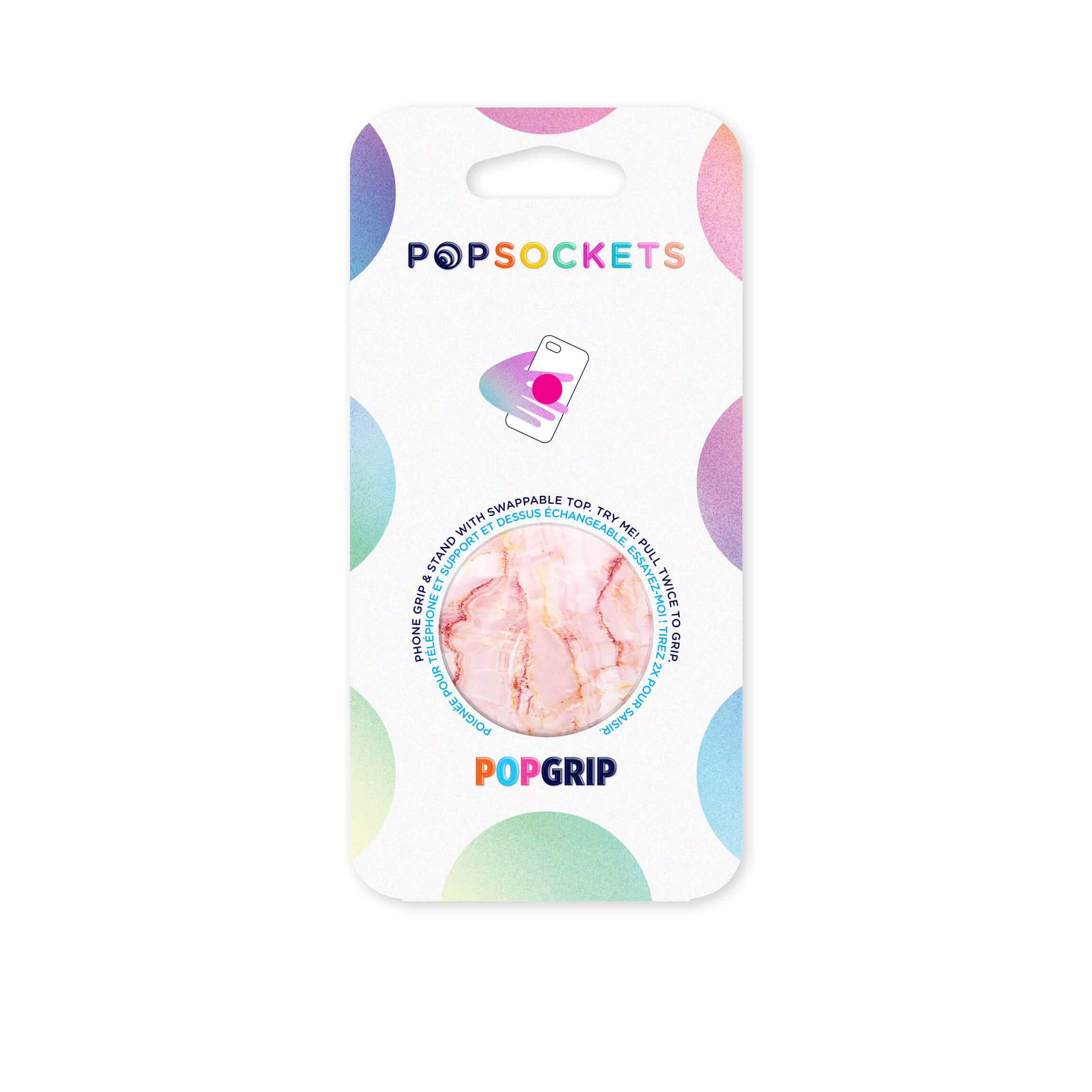 PopGrip-Halter / Ständer Abnehmbare Oberseite, Rose Marble