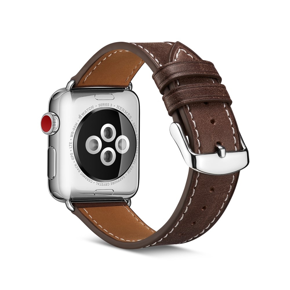 Apple Watch 45mm Series 8 Lederarmband braun