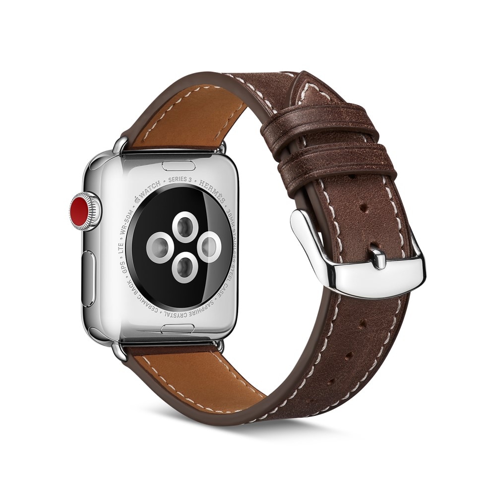 Apple Watch Series 8 45mm Lederarmband Braun