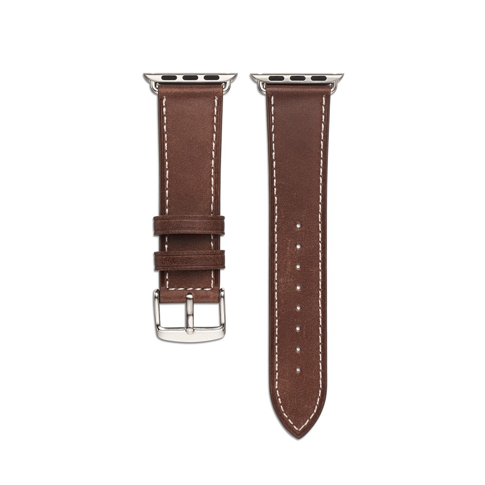 Apple Watch Series 8 45mm Lederarmband Braun