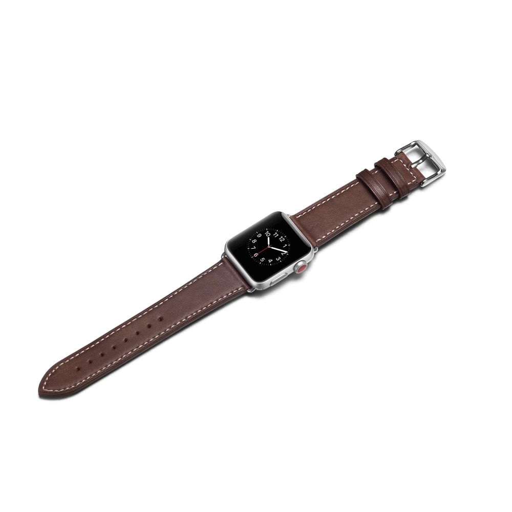 Apple Watch Series 8 45mm Lederarmband Braun