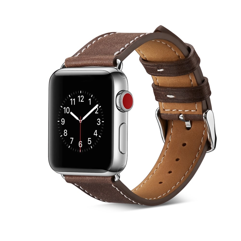 Apple Watch 45mm Series 8 Lederarmband braun