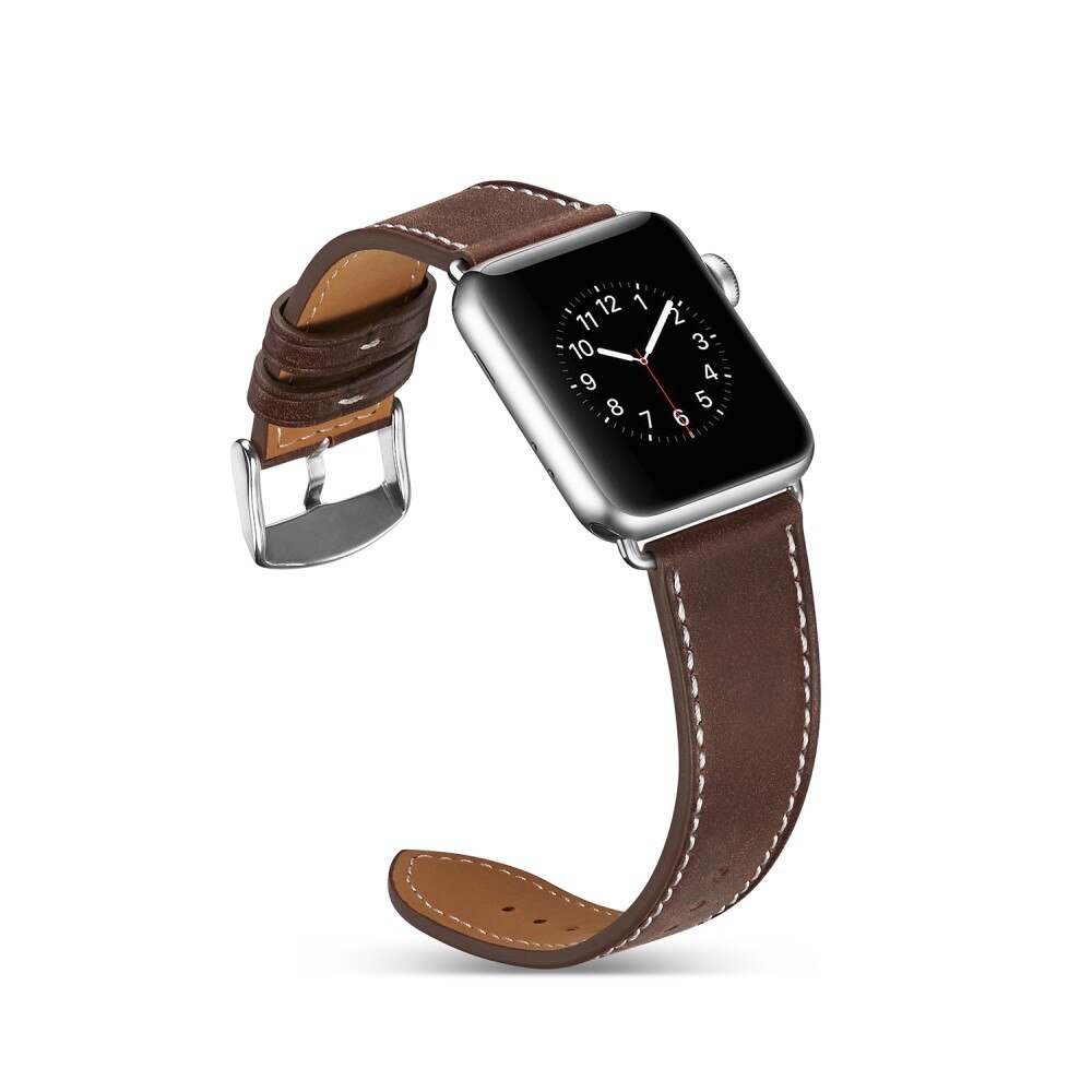 Apple Watch 45mm Series 8 Lederarmband braun