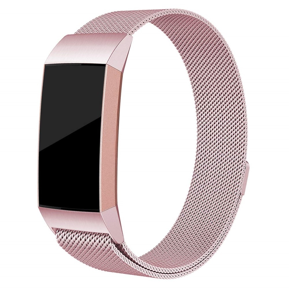 Fitbit Charge 3/4 Milanaise-Armband, rosagold