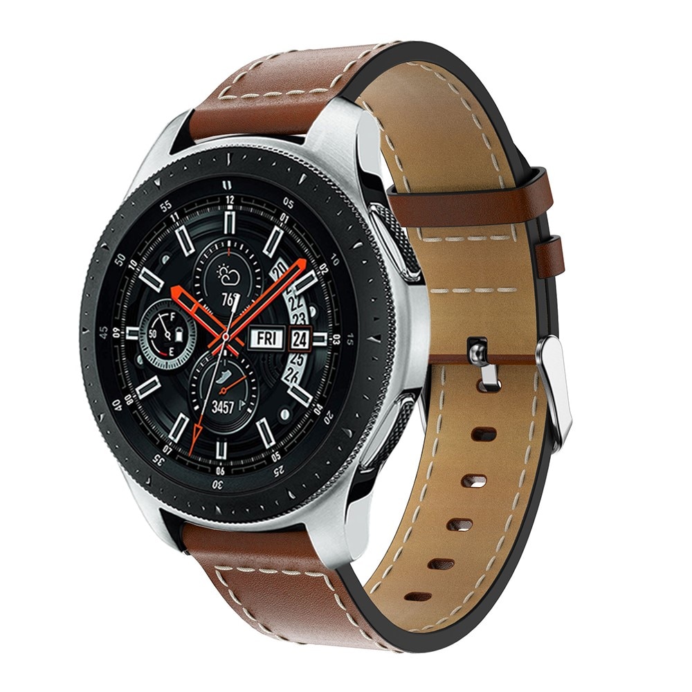 Samsung Galaxy Watch 4 44mm Lederarmband cognac/silber