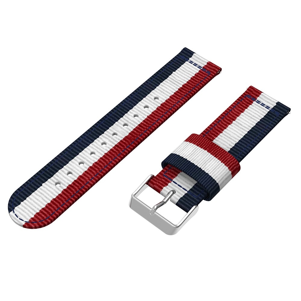 Suunto 5 Peak Nylon-Armband blau/weiß/rot