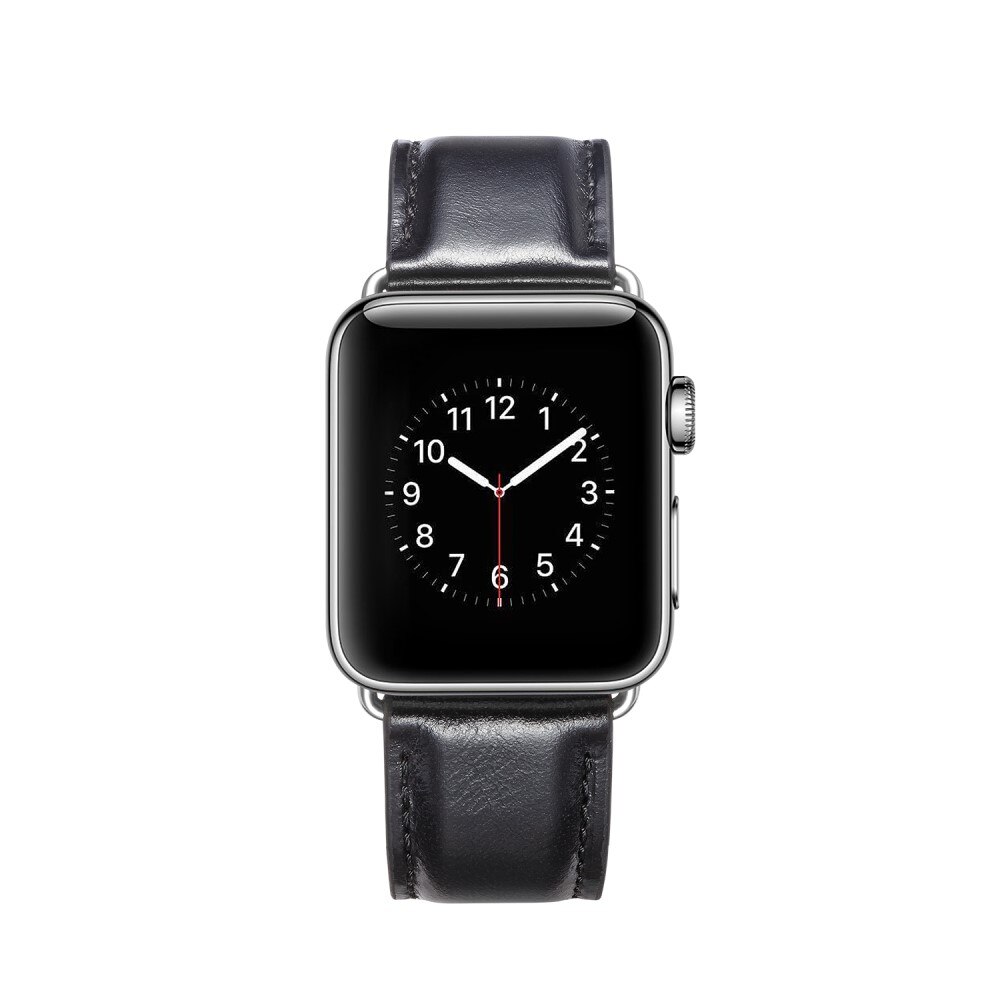 Apple Watch 41mm Series 8 Premium Leather Armband Black