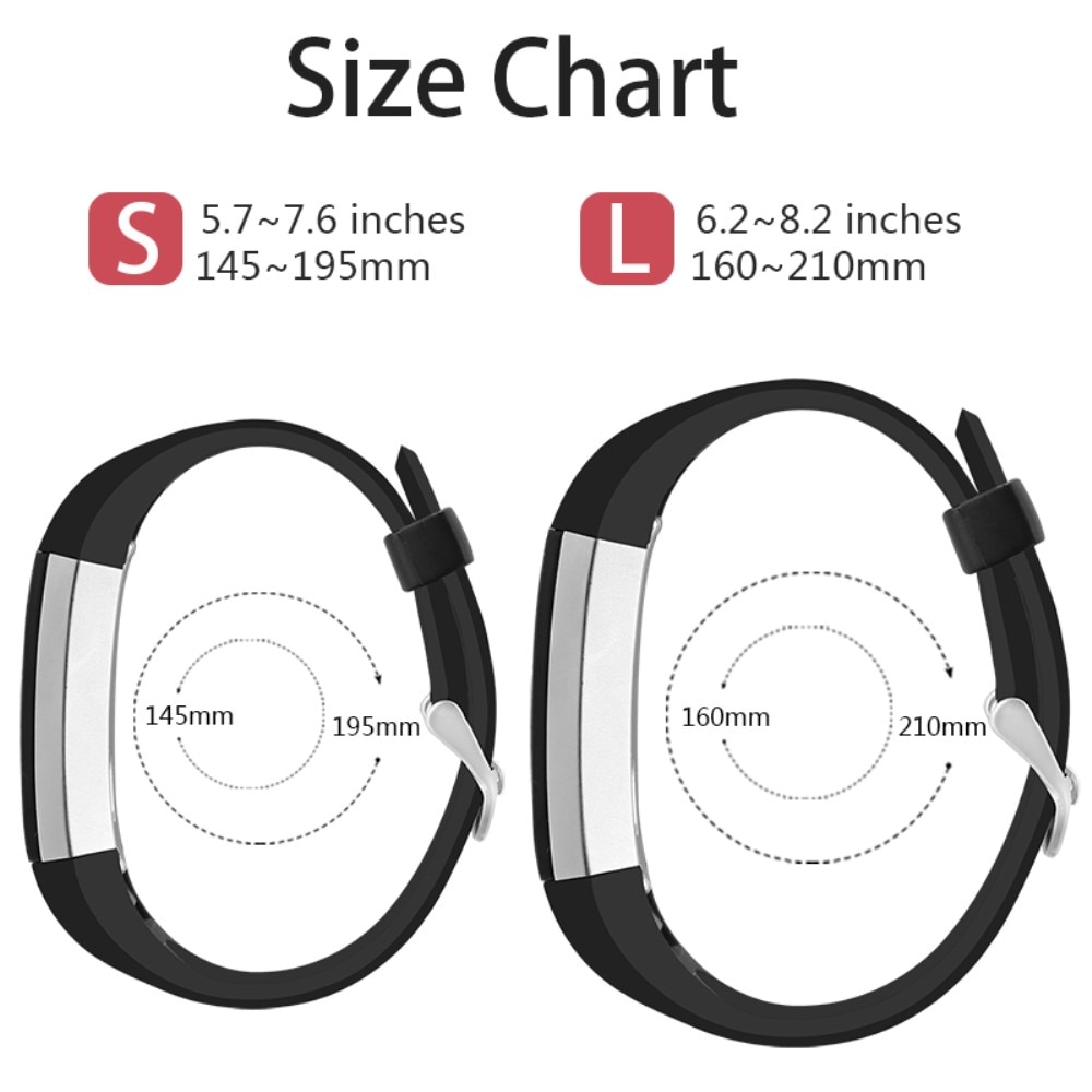 Fitbit Alta HR/Alta Armband aus Silikon Schwarz