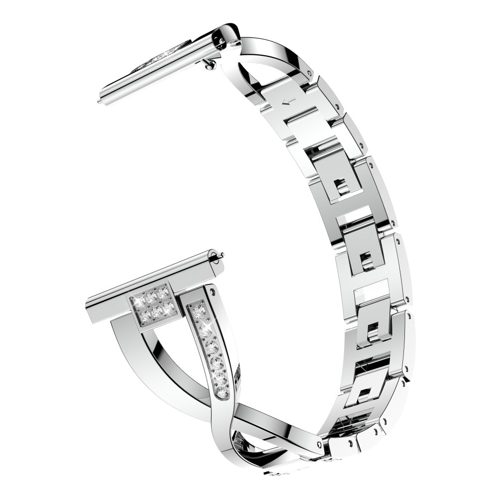 Garmin Vivoactive 4/Venu 2 Crystal Bracelet Silber