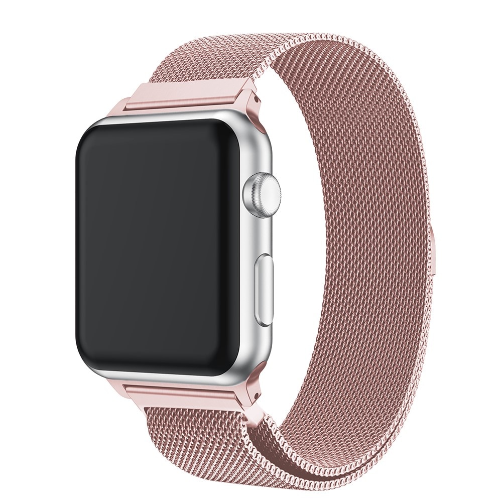 Apple Watch 45mm Series 7-Milanaise-Armband, rosagold