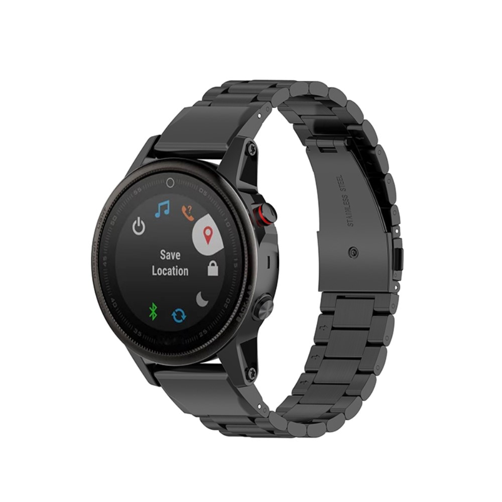 Garmin Fenix 5S/5S Plus Armband aus Stahl schwarz