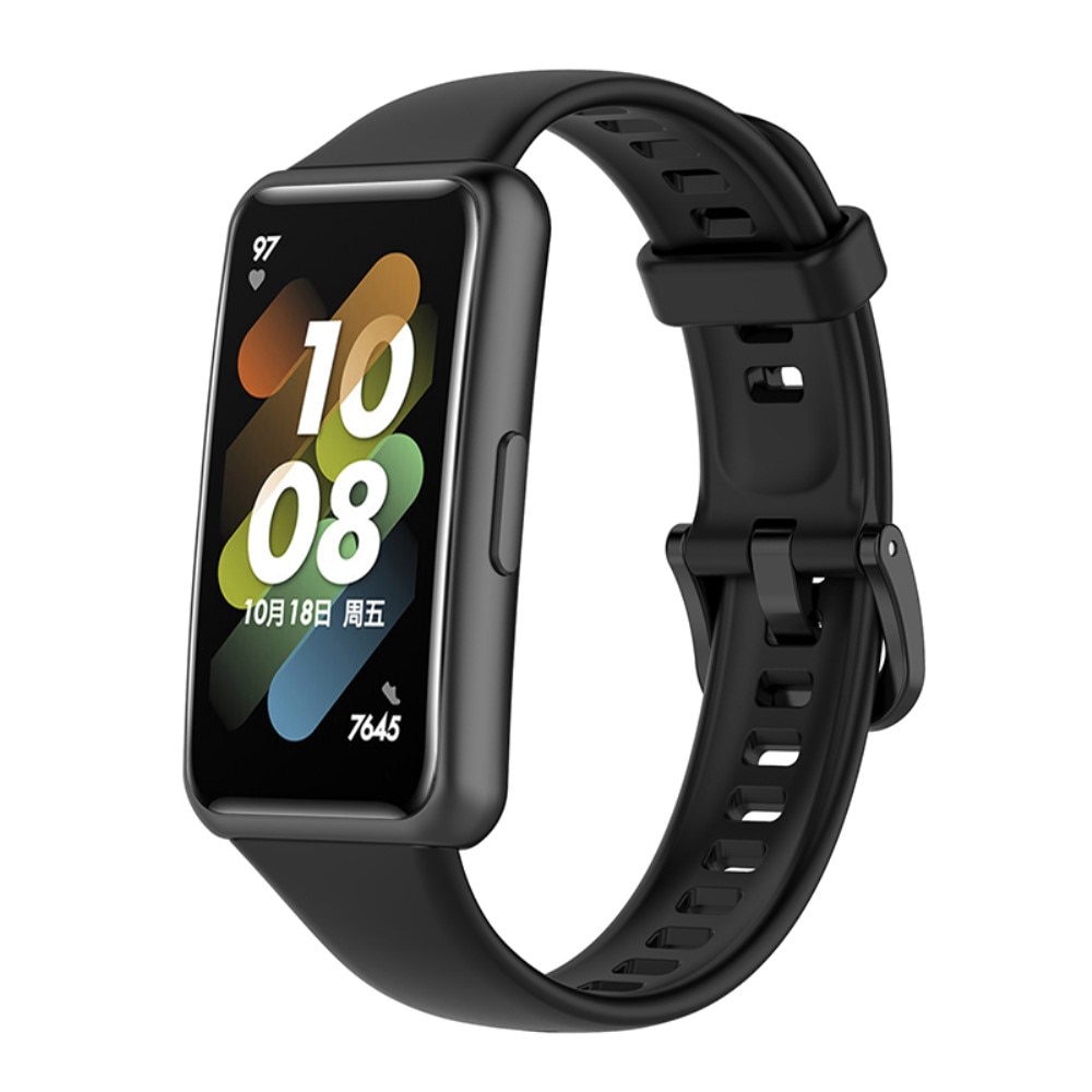 Huawei Band 7 Armband aus Silikon, schwarz