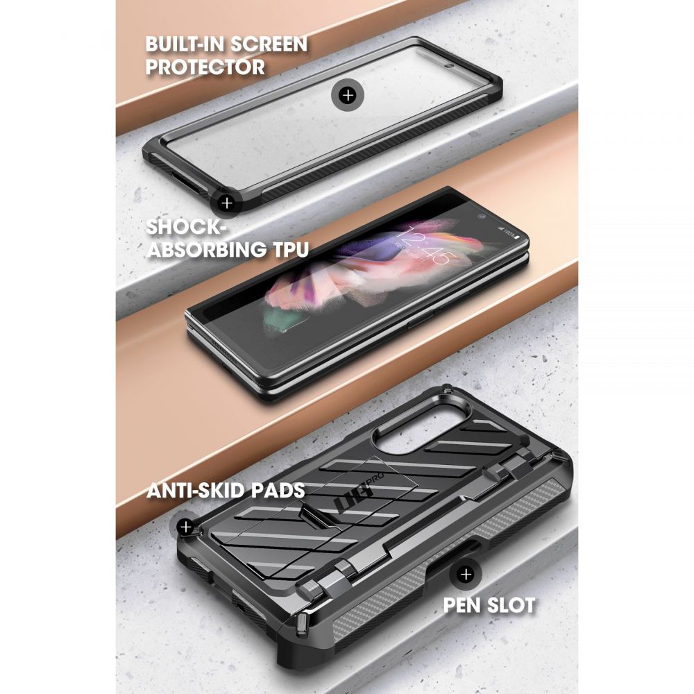 Unicorn Beetle Pro Case Samsung Galaxy Z Fold 3 Schwarz